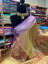 Zari border Kanchi pure cotton Saree without blouse