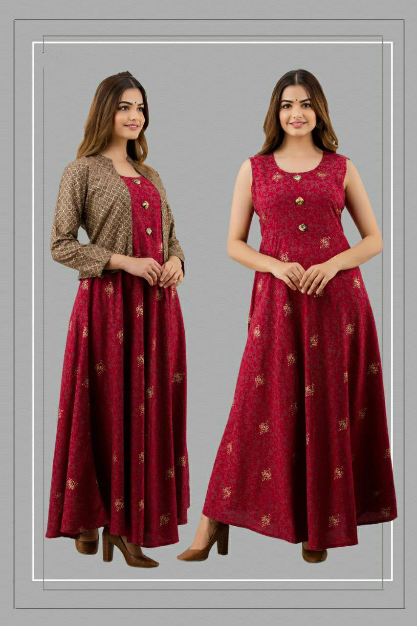 Cotton Fancy Dress Top with Shrug Collection