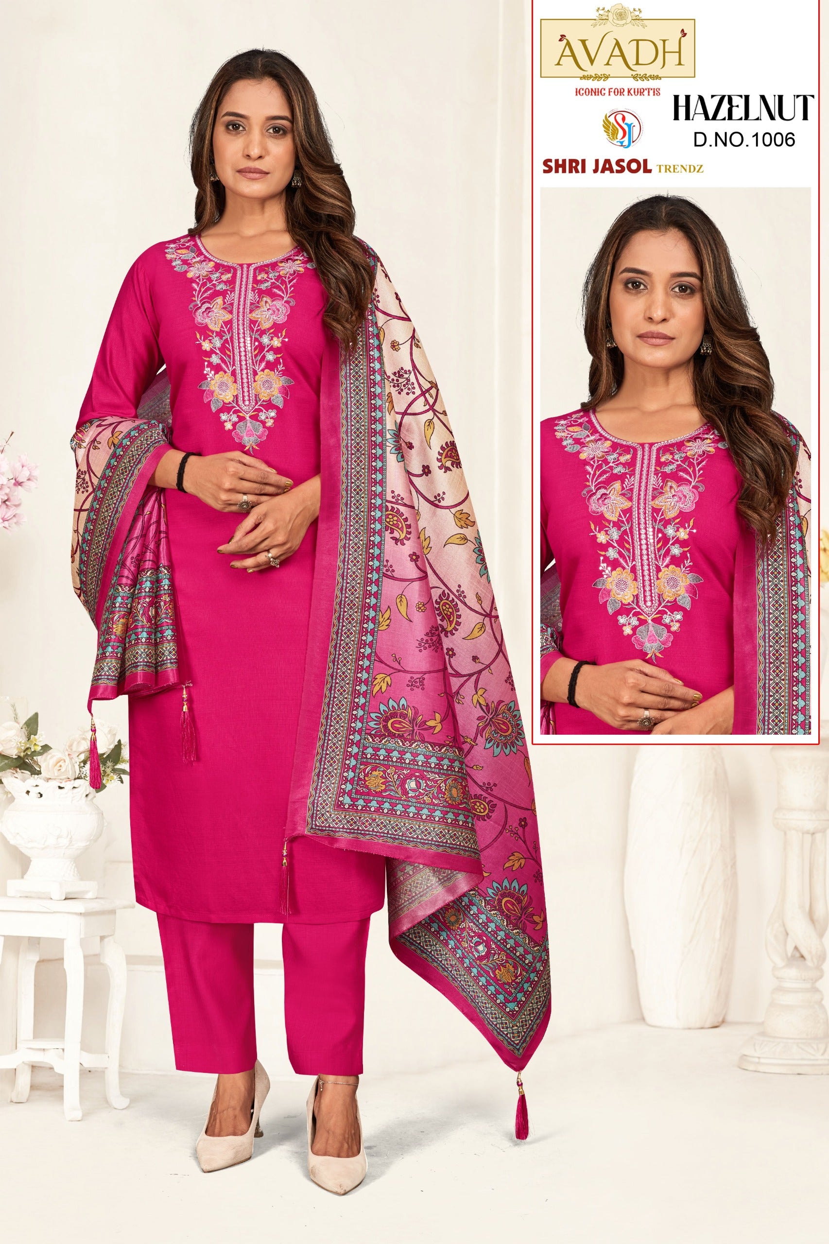 Hazelnut Vatican Silk Set With Digital Print Dupatta Collections