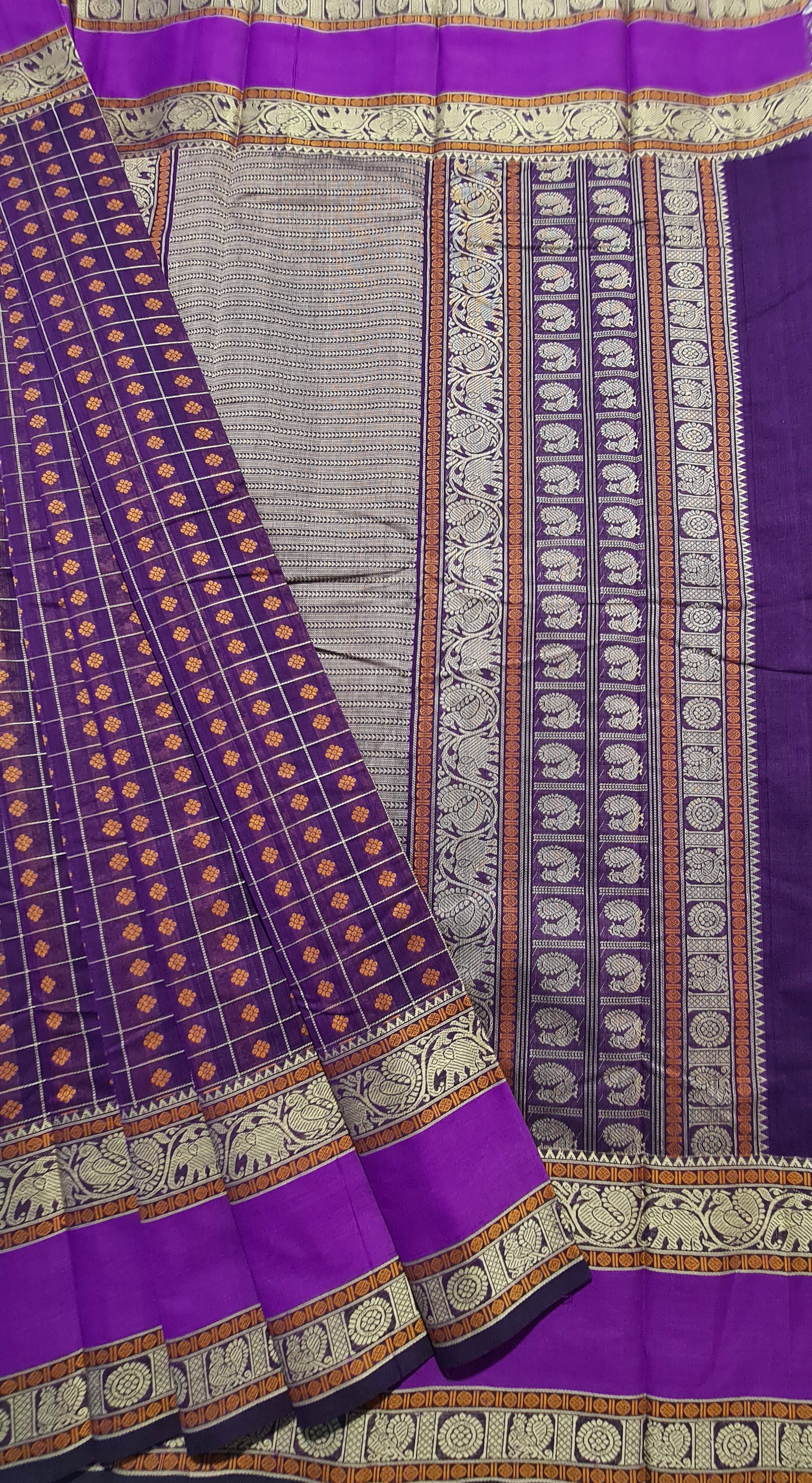 Kanchipuram Rich Cotton Saree with Blouse