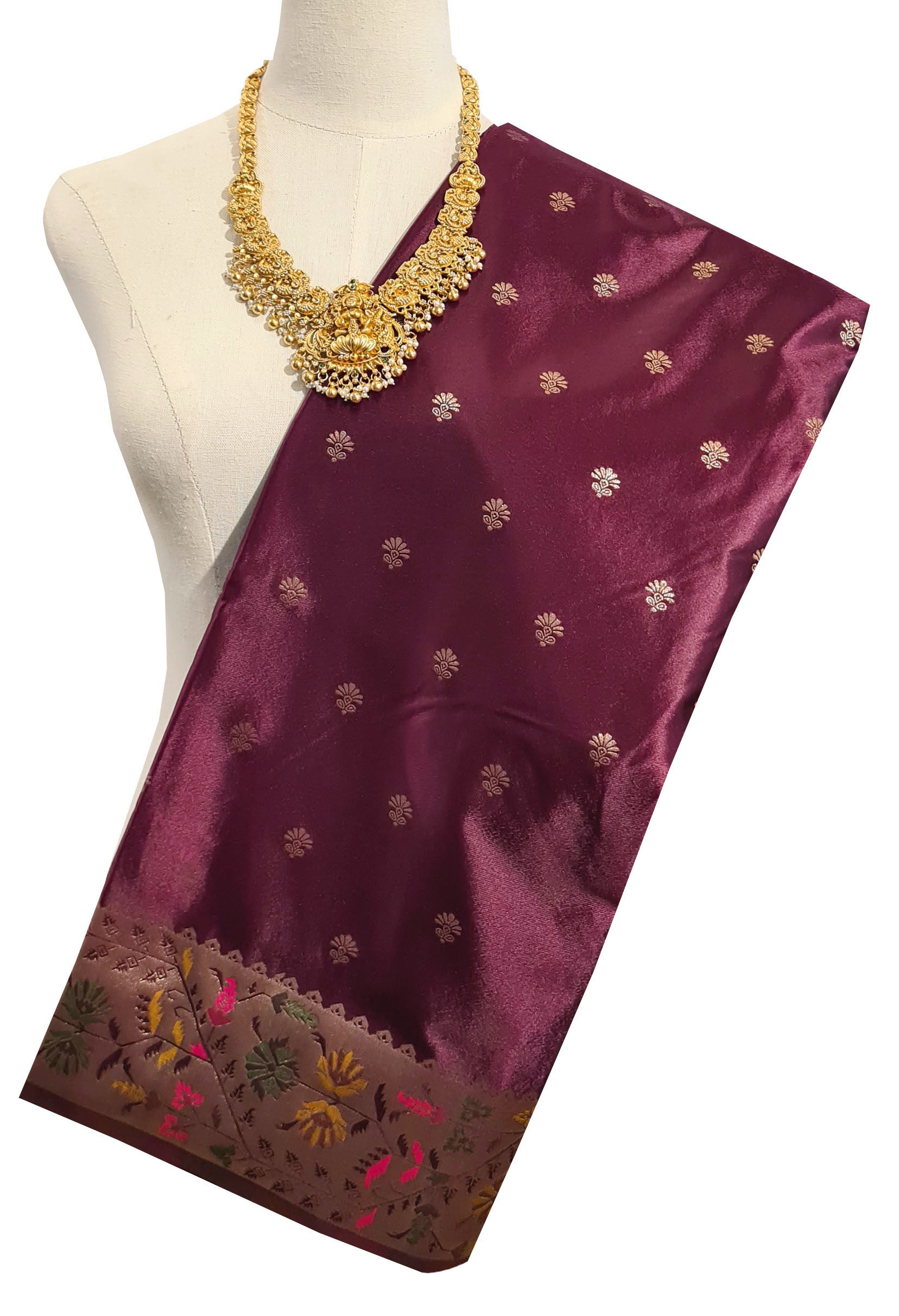 Bengaluru Crape Antic Silk Meena Sarees