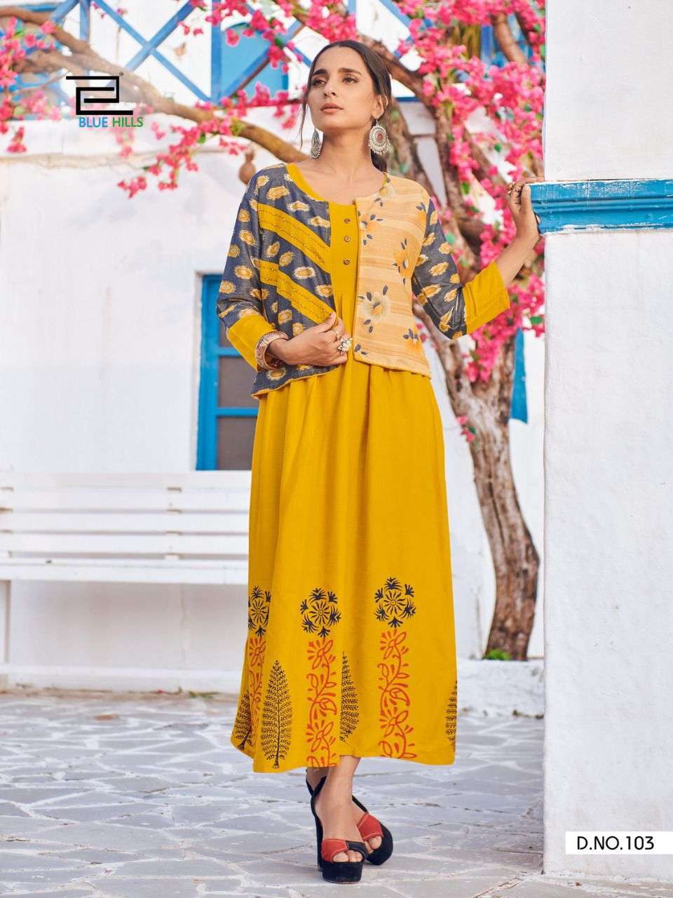 Aksara Trend Rayon Gown With Koti Style Kurti L 40
