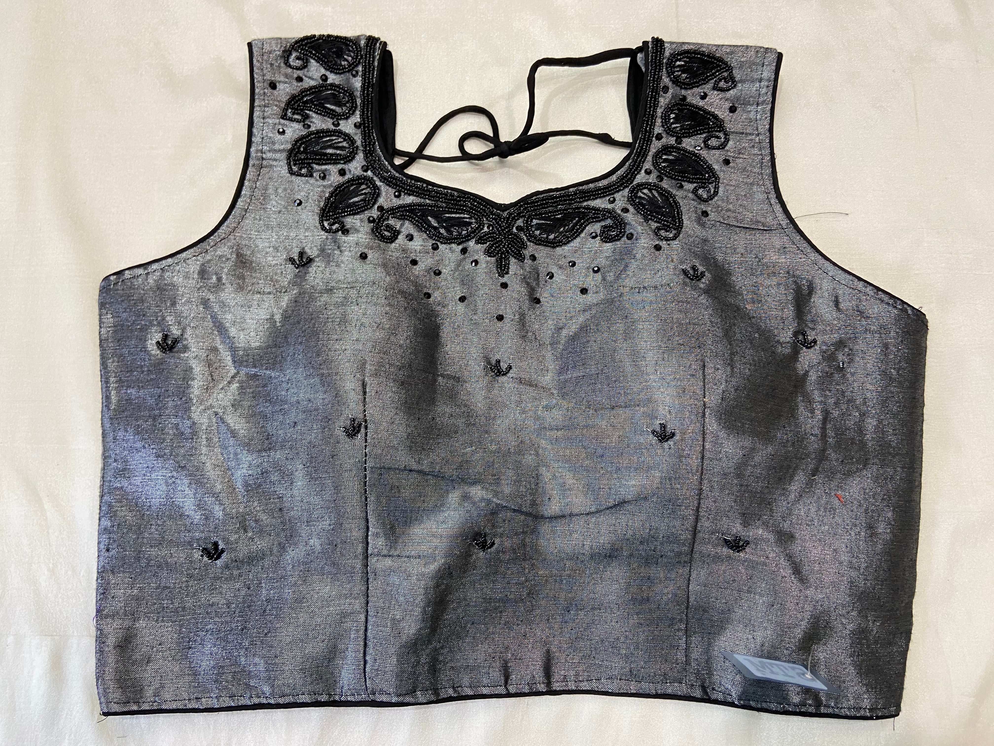 Black Aari beads work blouse [ Size 36-38]