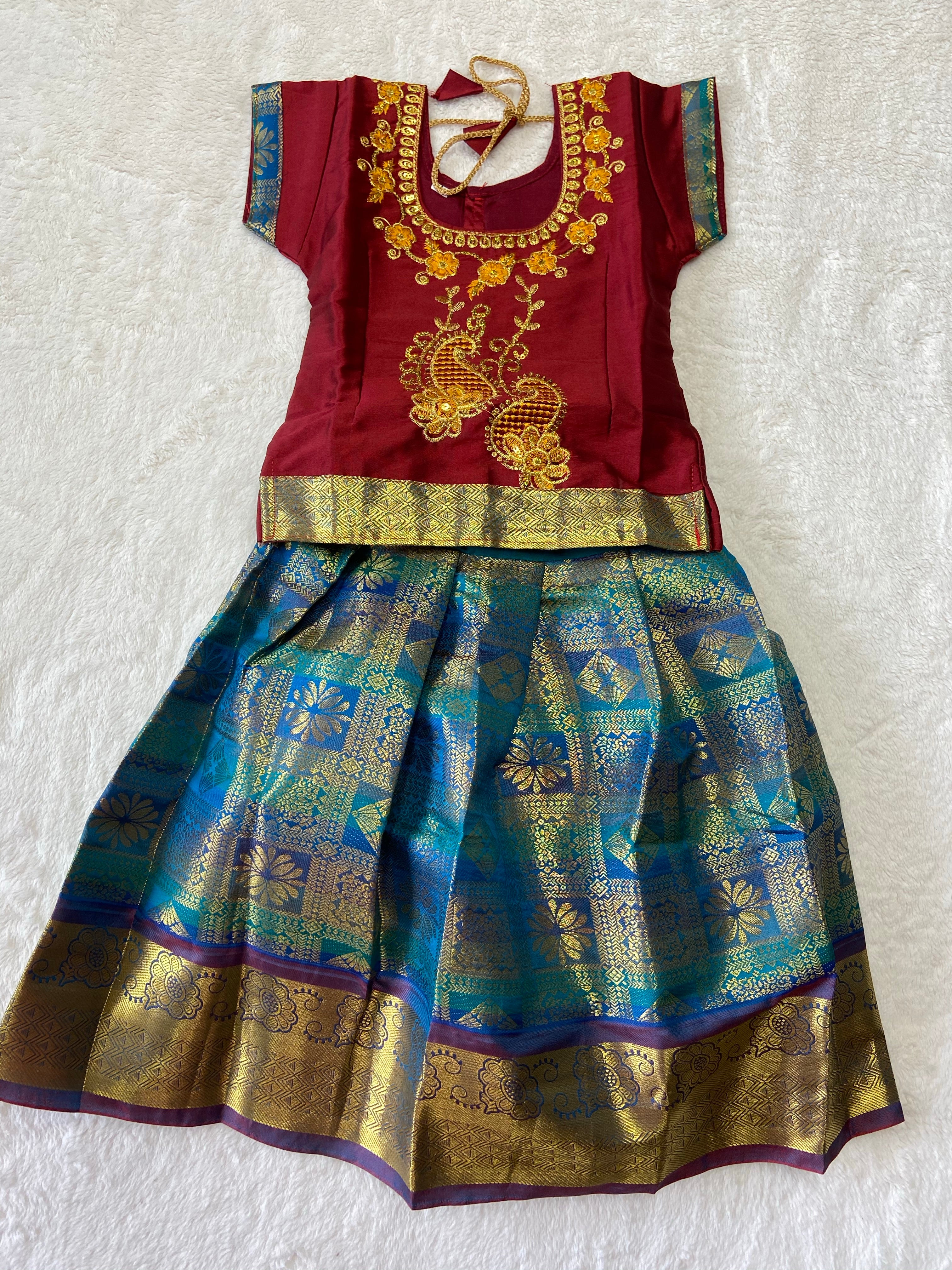 Designer pattu pavadai hotsell