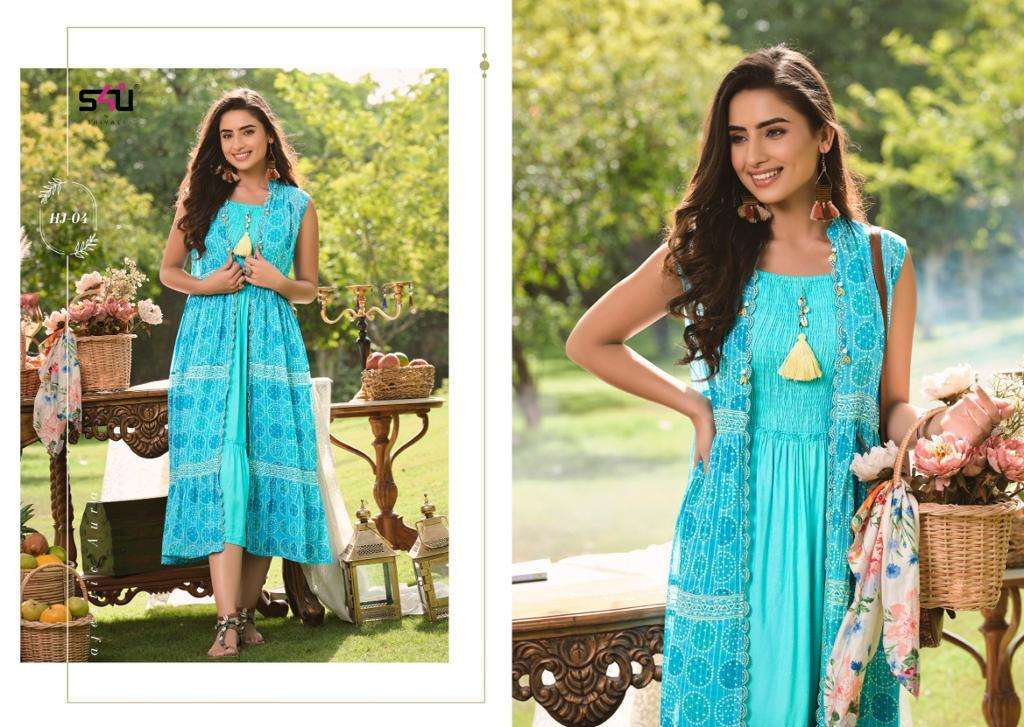 S4u Presents Hello Jacket Designer Party Wear Kurtis