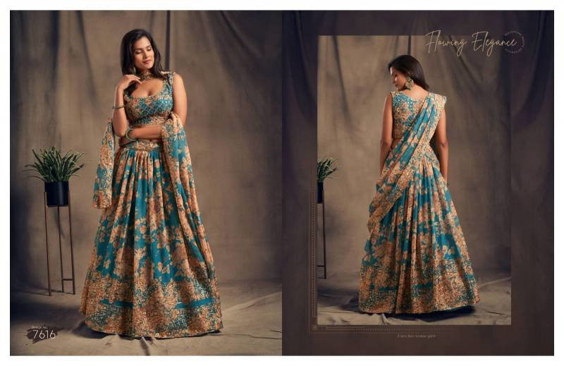 Zeel Clothing Presents VOL-2 Organza Designer Lehenga Choli Collections
