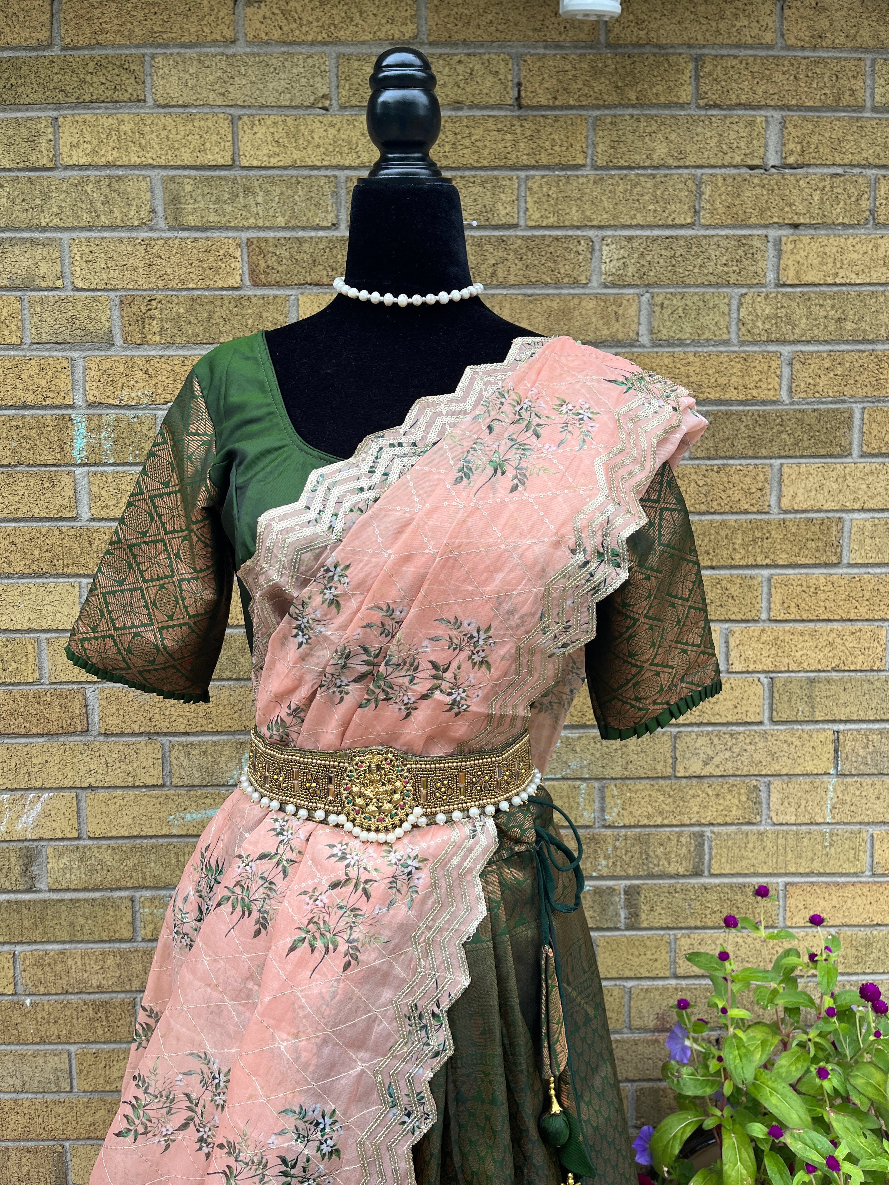 Fully stitched Lehenga /half saree set