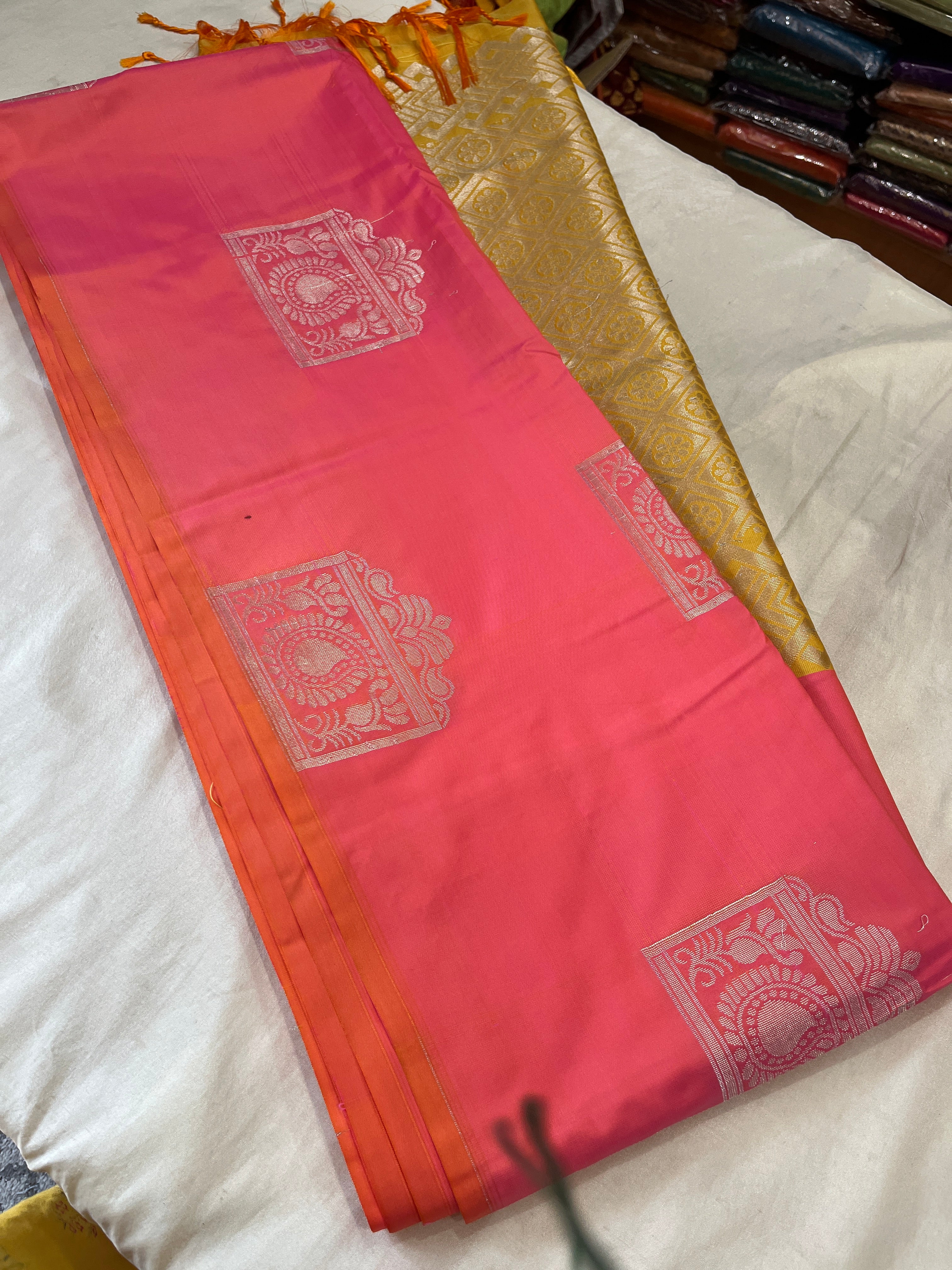Borderless soft semisilk  saree