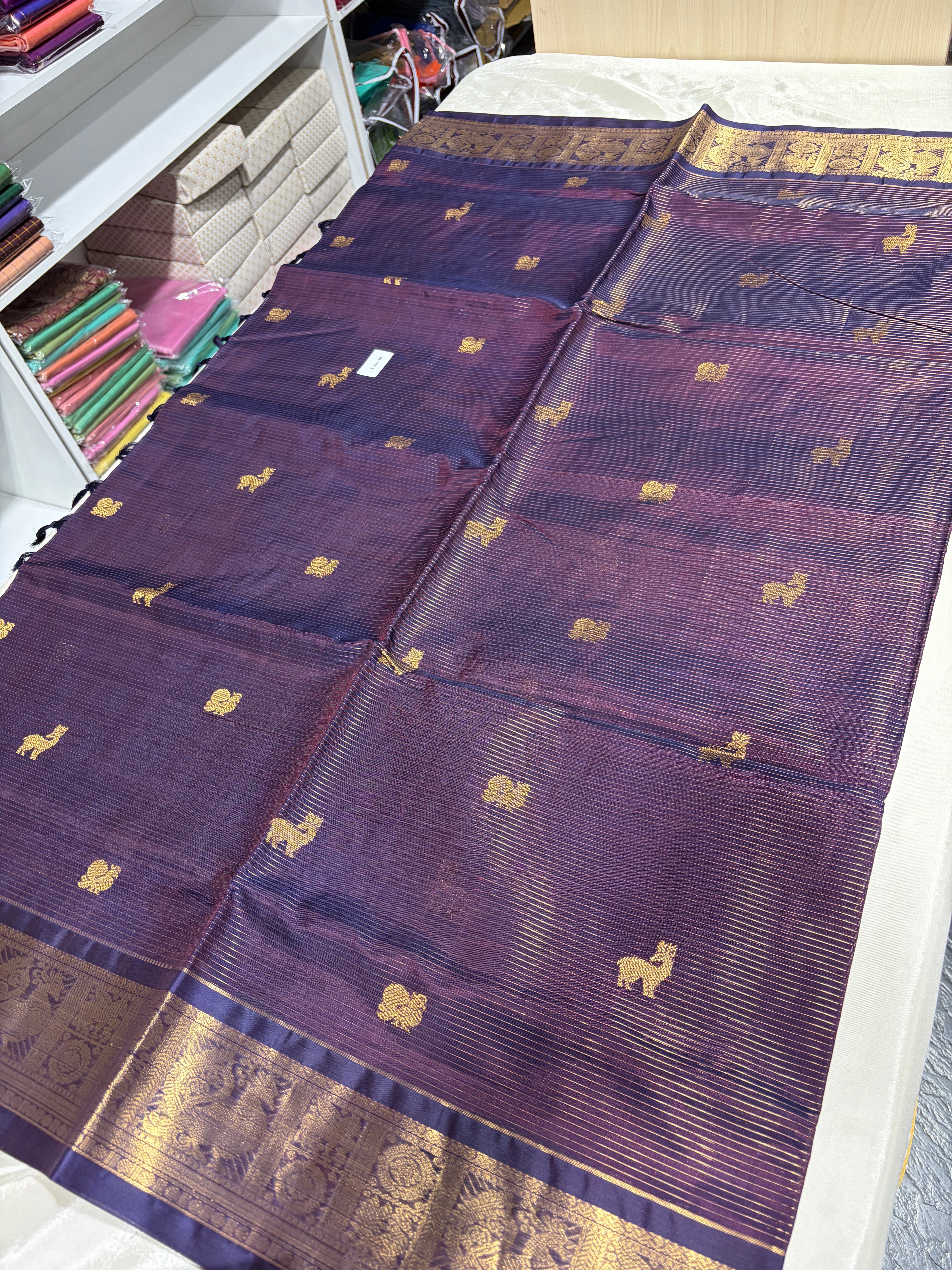 Vairaoosi Kanchipuram Pure Silk mercerized silk mix Saree