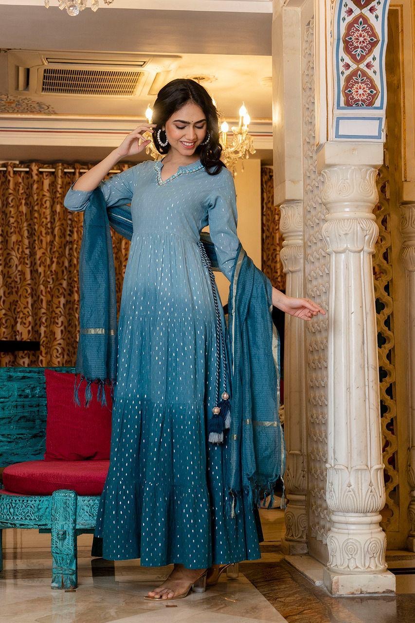 Cotton Fancy Dress Top and Dupatta Collection