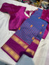 Kanchi  Cotton Saree with Readymade Blouse (36-40 size)