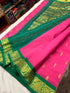 Korvai kanchi mini butta semisilk  saree with contrast blouse and rich pallu