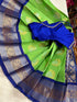 Kuppadam cotton silk saree with Readymade Blouse (36-40 size)