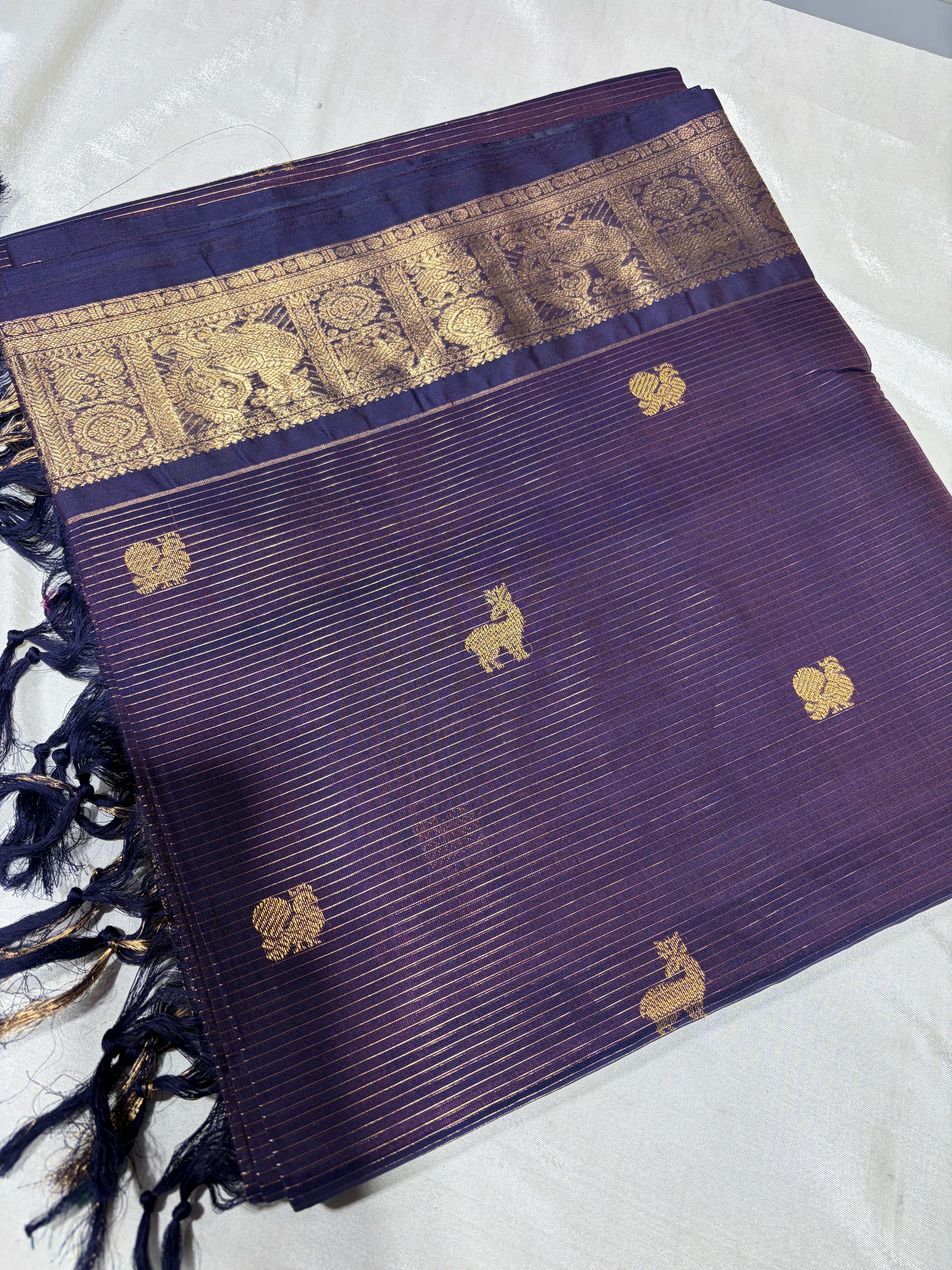 Vairaoosi Kanchipuram Pure Silk mercerized silk mix Saree