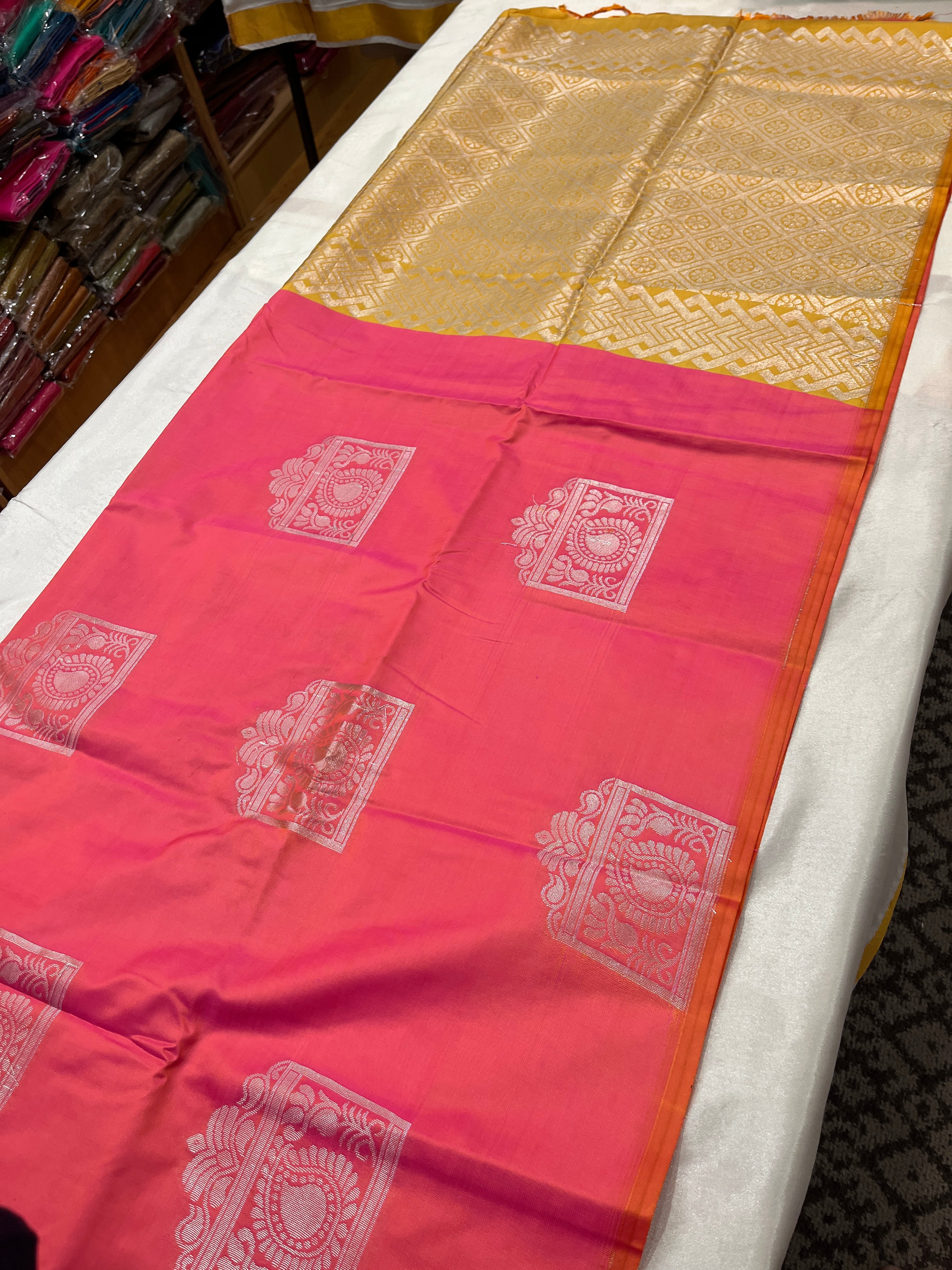 Borderless soft semisilk  saree