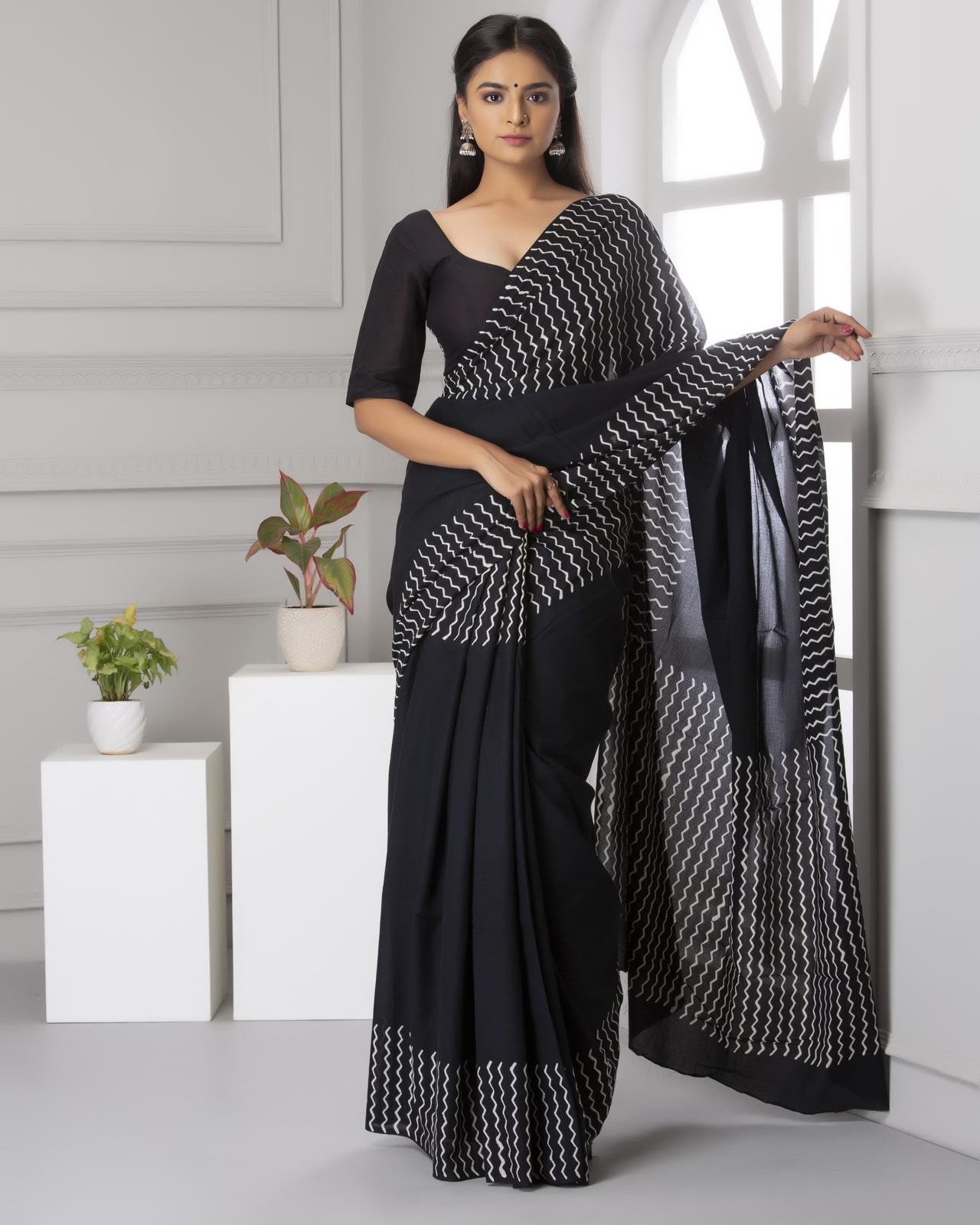 Cotton Mulmul Printed Sarees