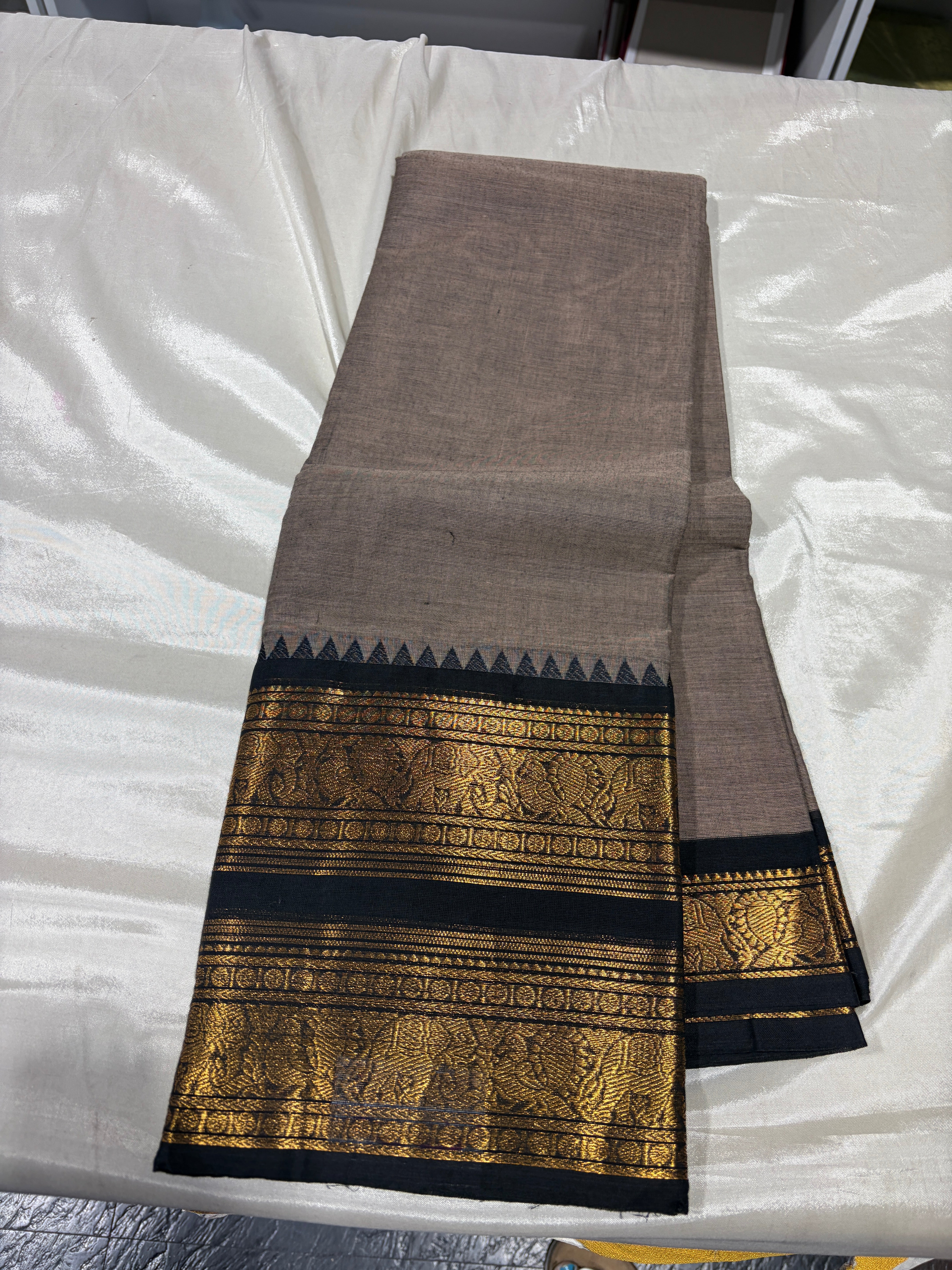 Kanchipuram Cotton Saree With Blouse