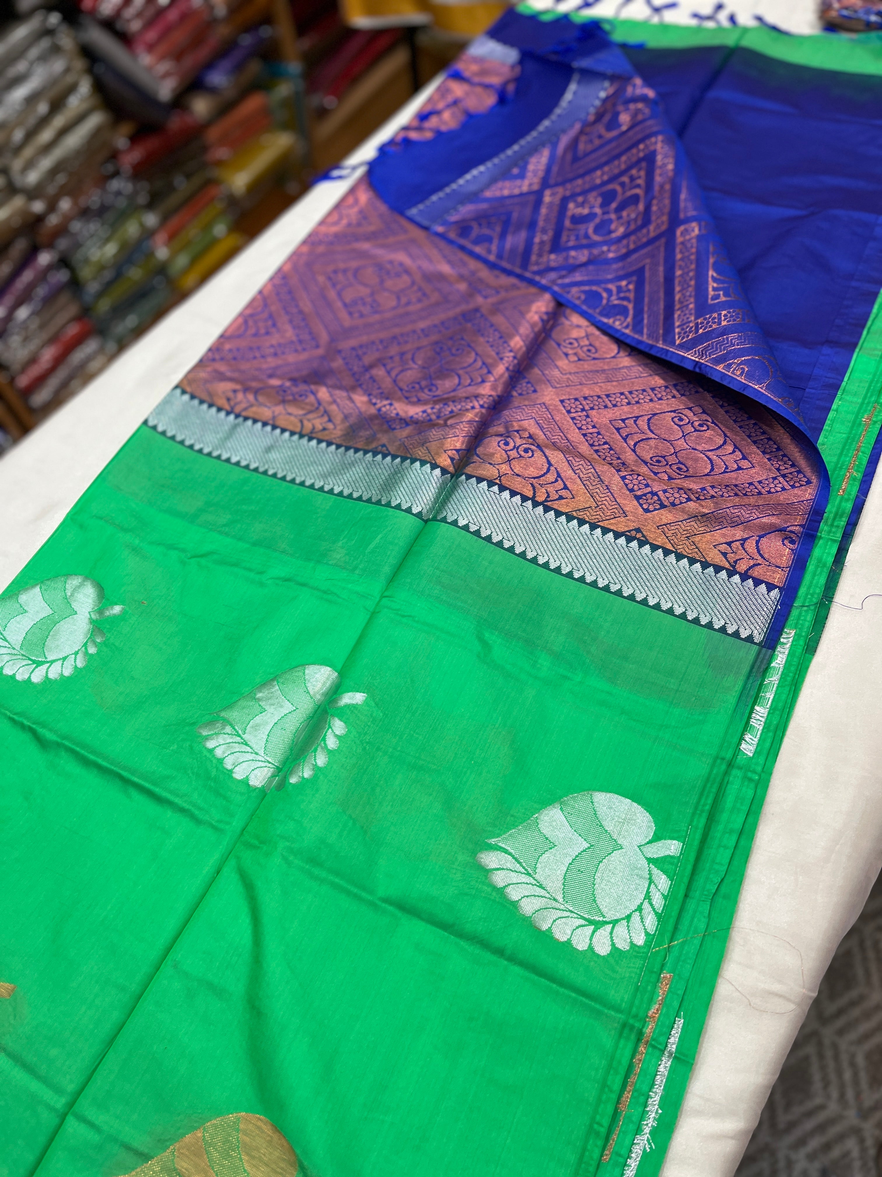 Borderless soft semisilk  saree
