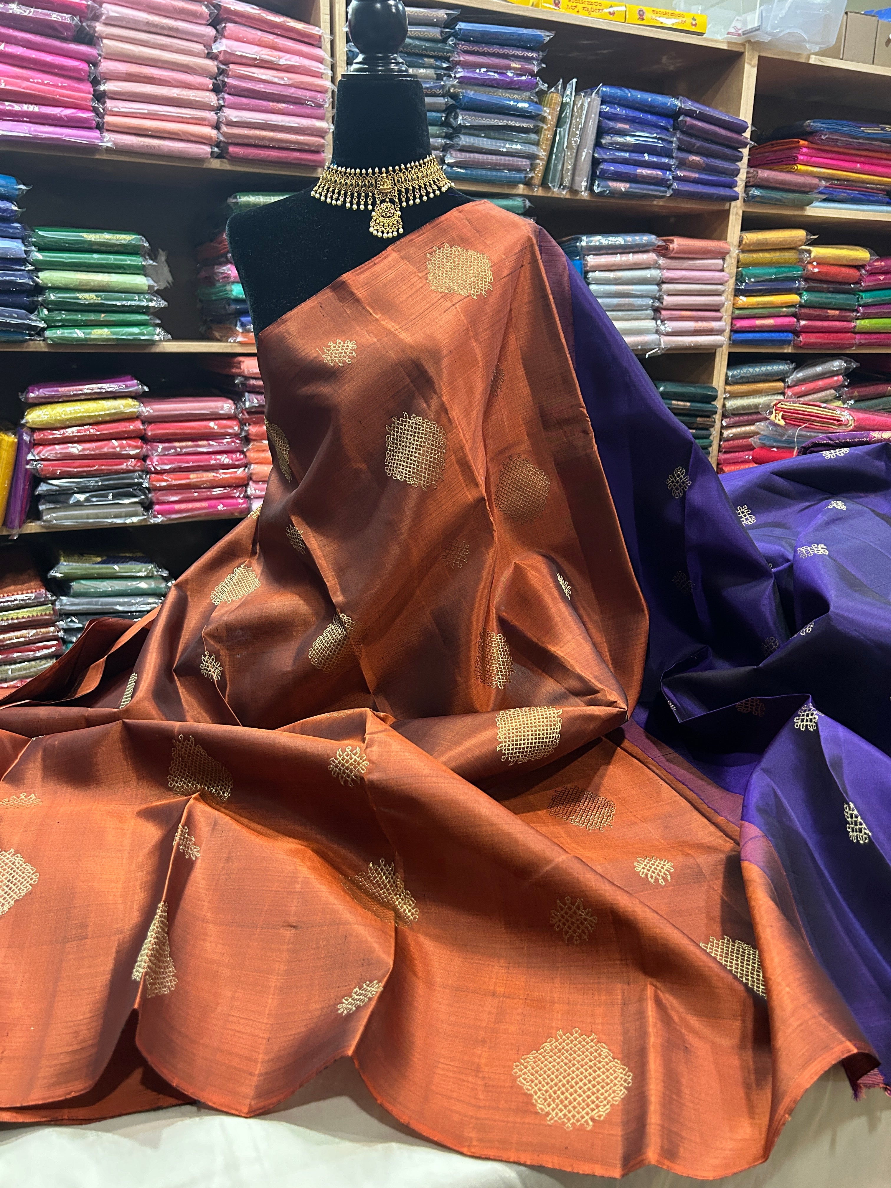 Pure zari Kanchipuram Pure Silk Saree
