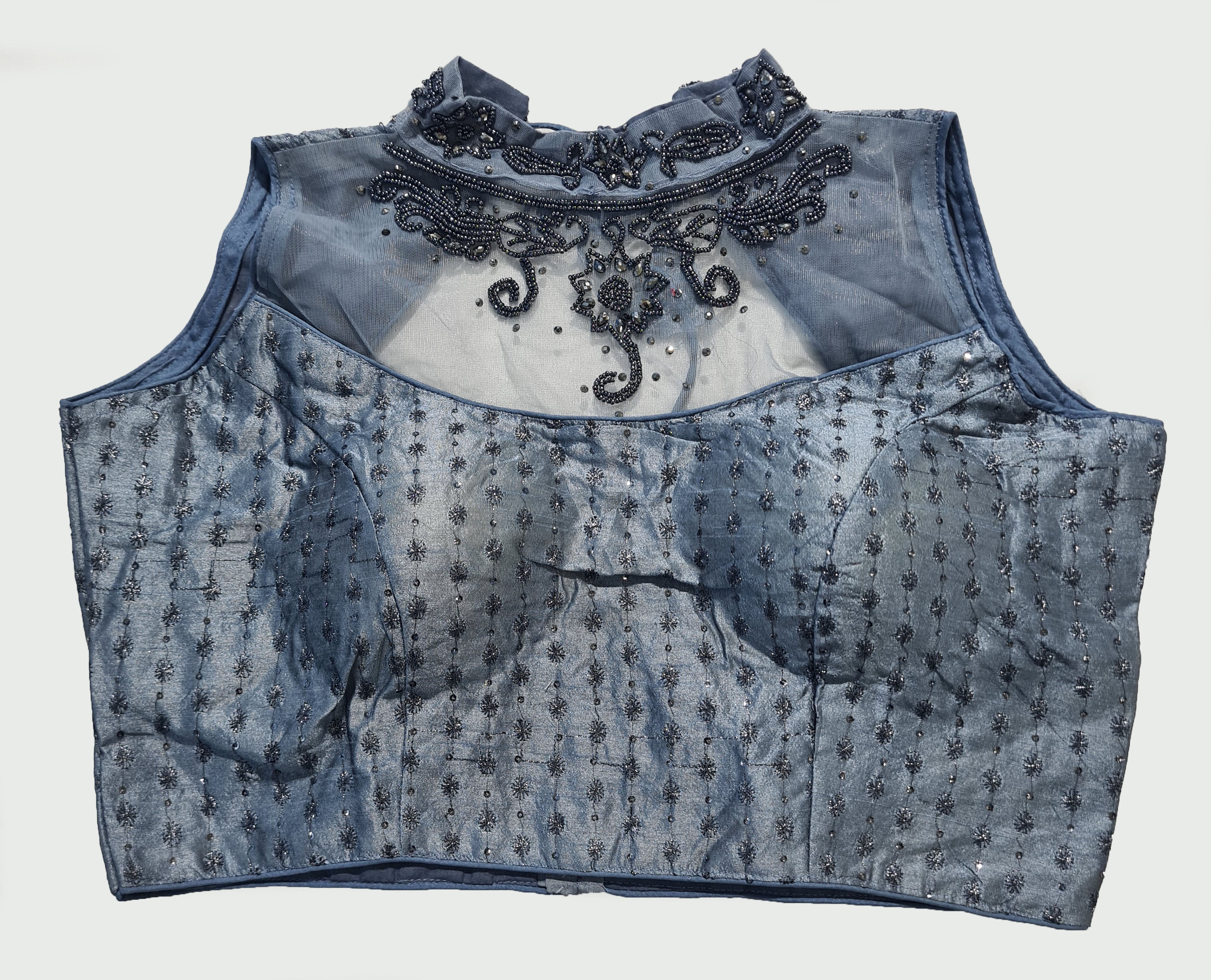 Embroidery And Aari Neck Work Readymade Saree Blouse [Size 36 - 38]