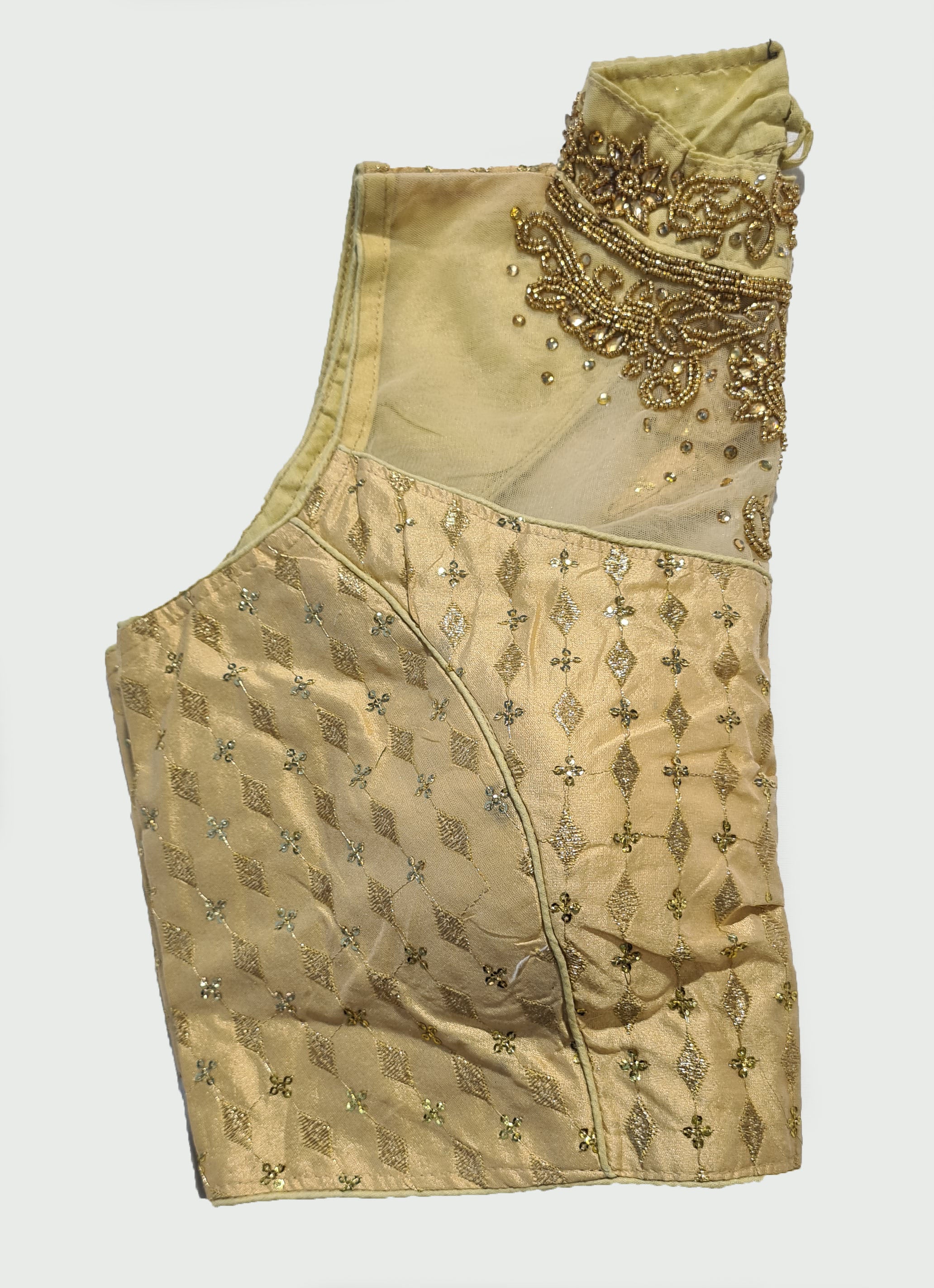 Embroidery And Aari Neck Work Readymade Saree Blouse [Size 38]