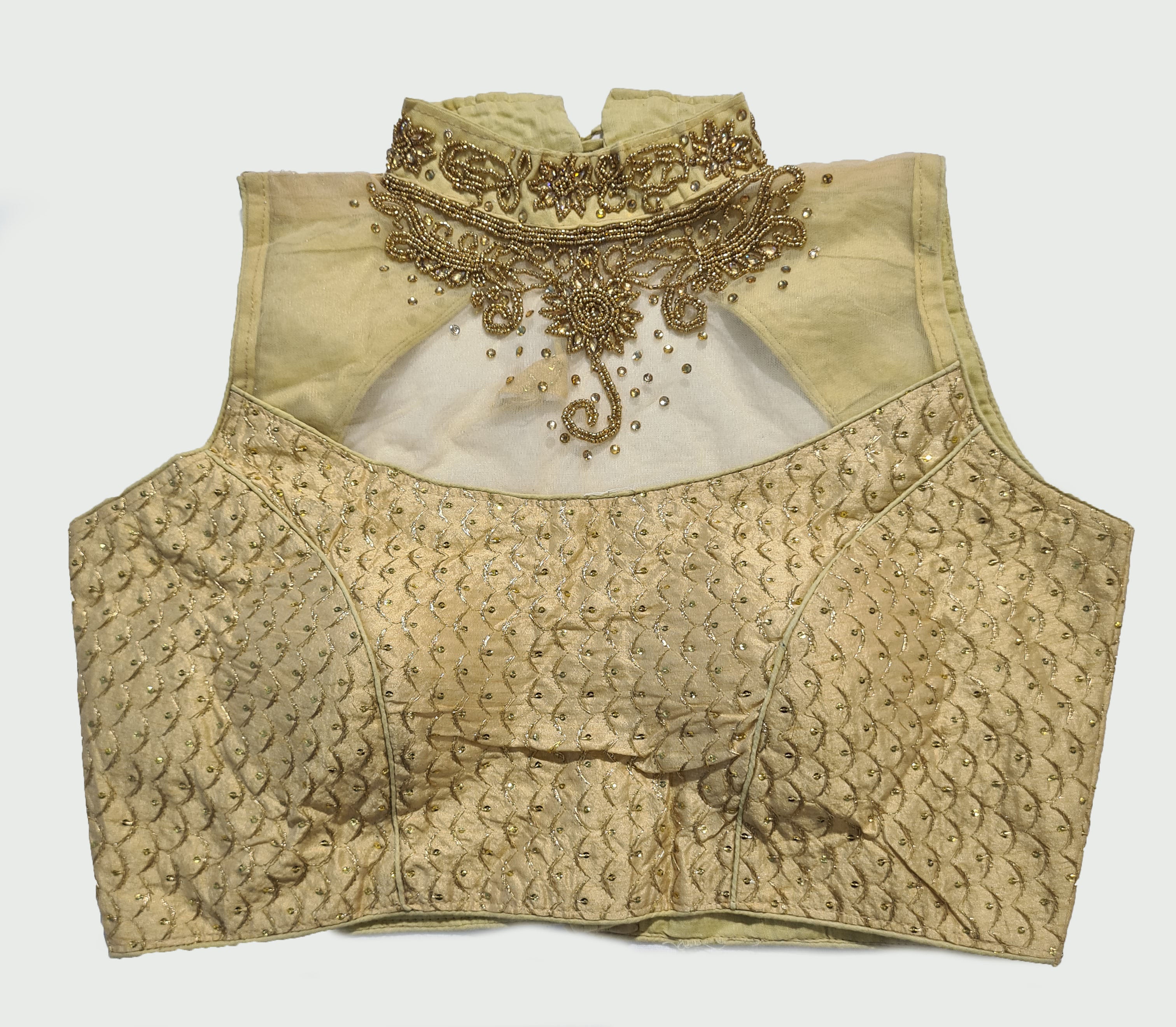 Embroidery And Aari Neck Work Readymade Saree Blouse [Size 36]