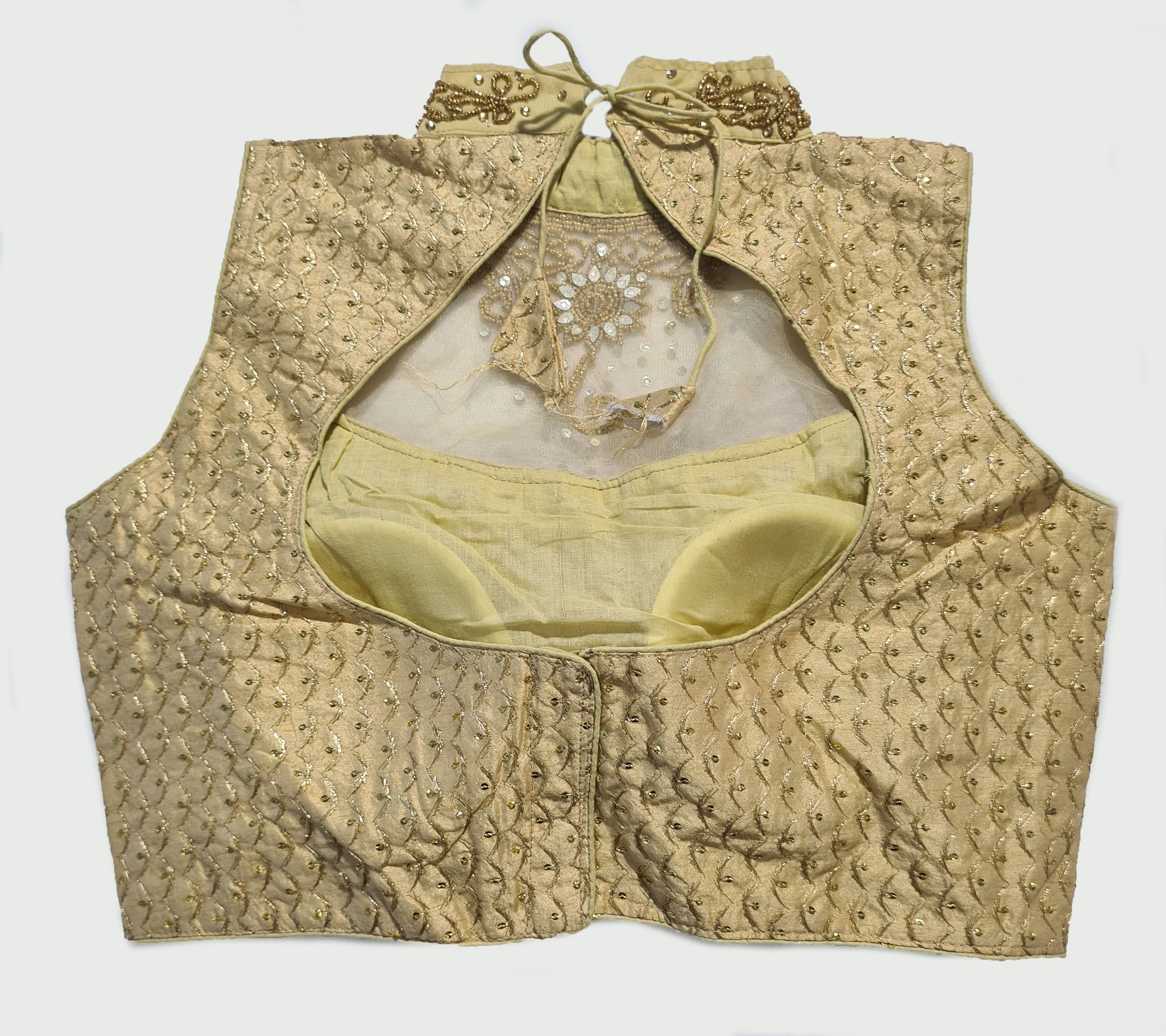 Embroidery And Aari Neck Work Readymade Saree Blouse [Size 36]