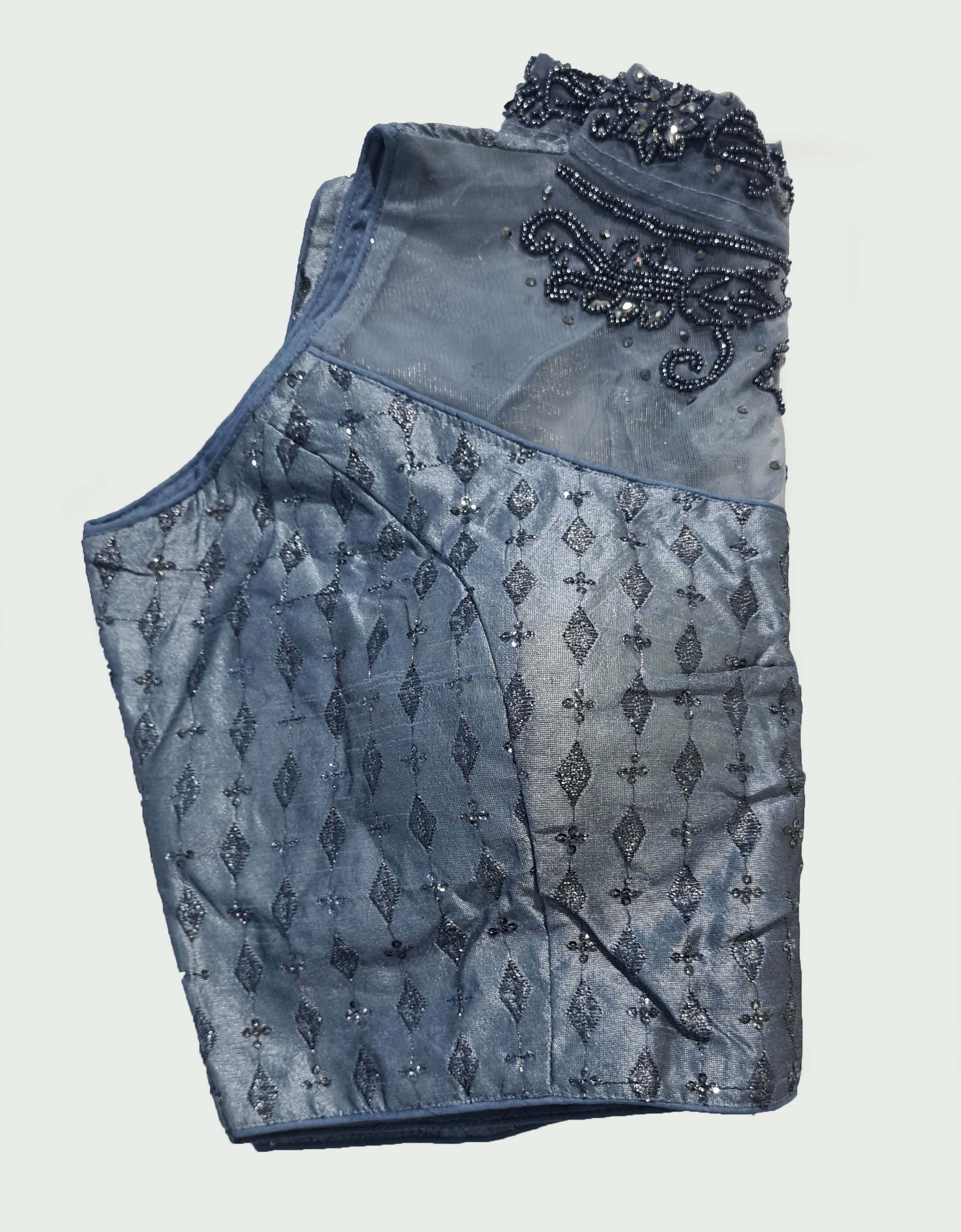 Embroidery And Aari Neck Work Readymade Saree Blouse [Size 36 - 38]