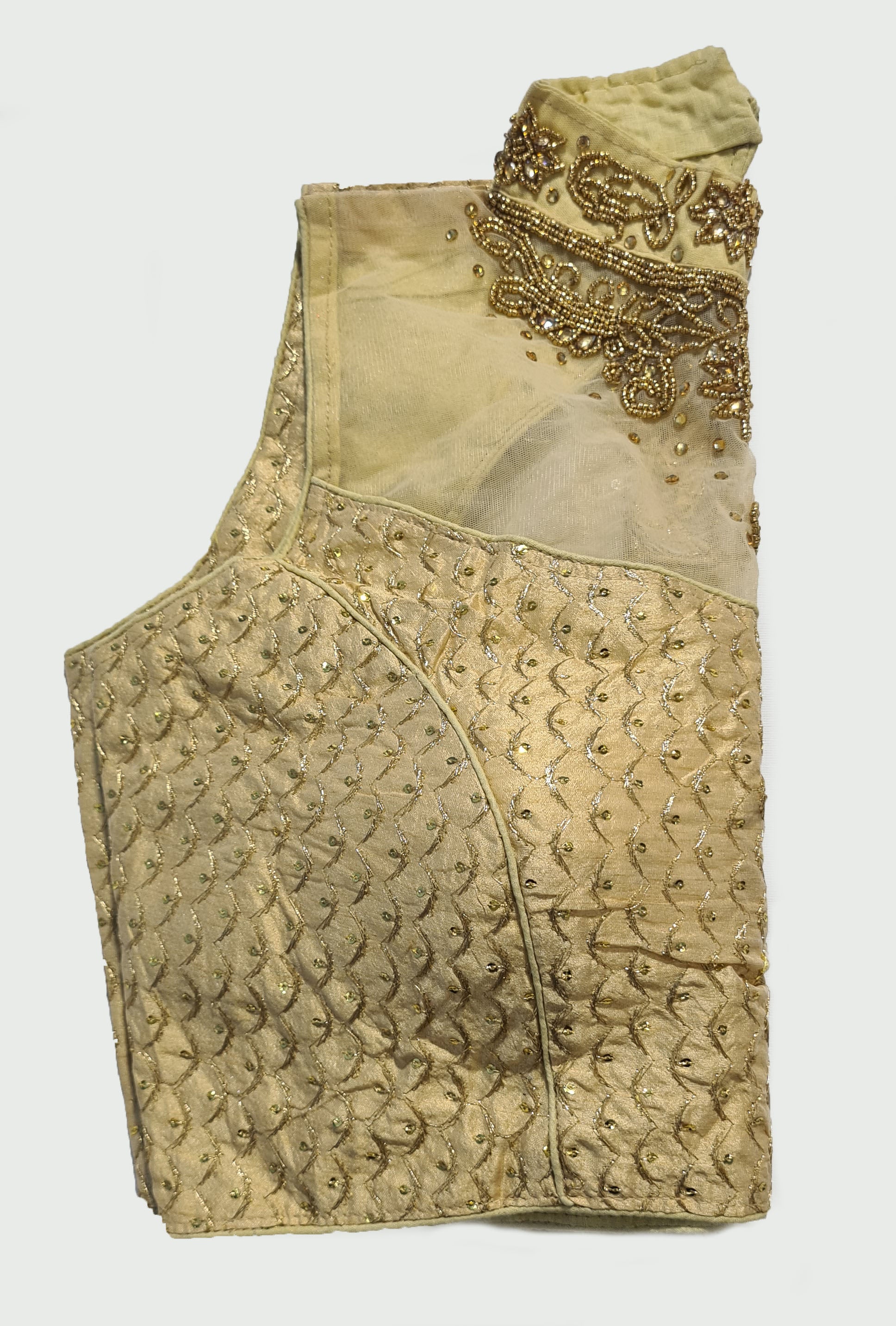 Embroidery And Aari Neck Work Readymade Saree Blouse [Size 36]