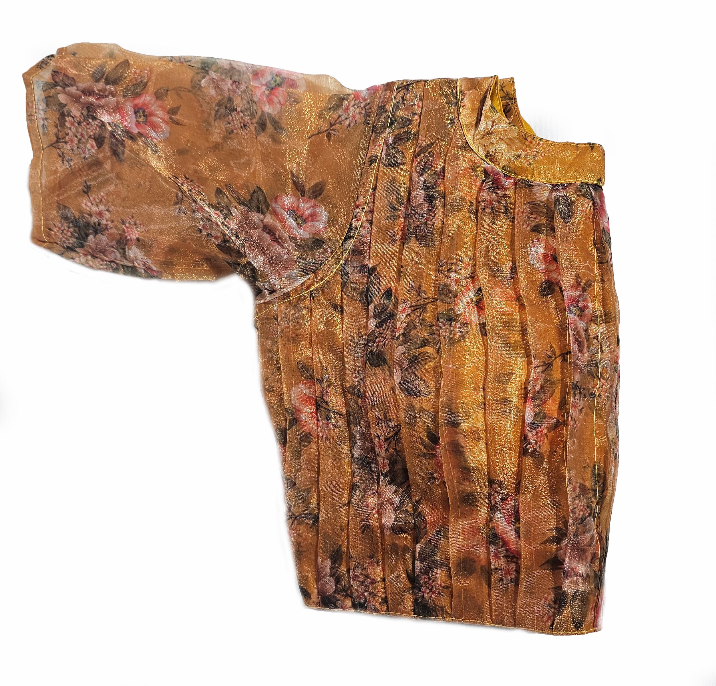 Floral Readymade Saree Blouse [Size 36]