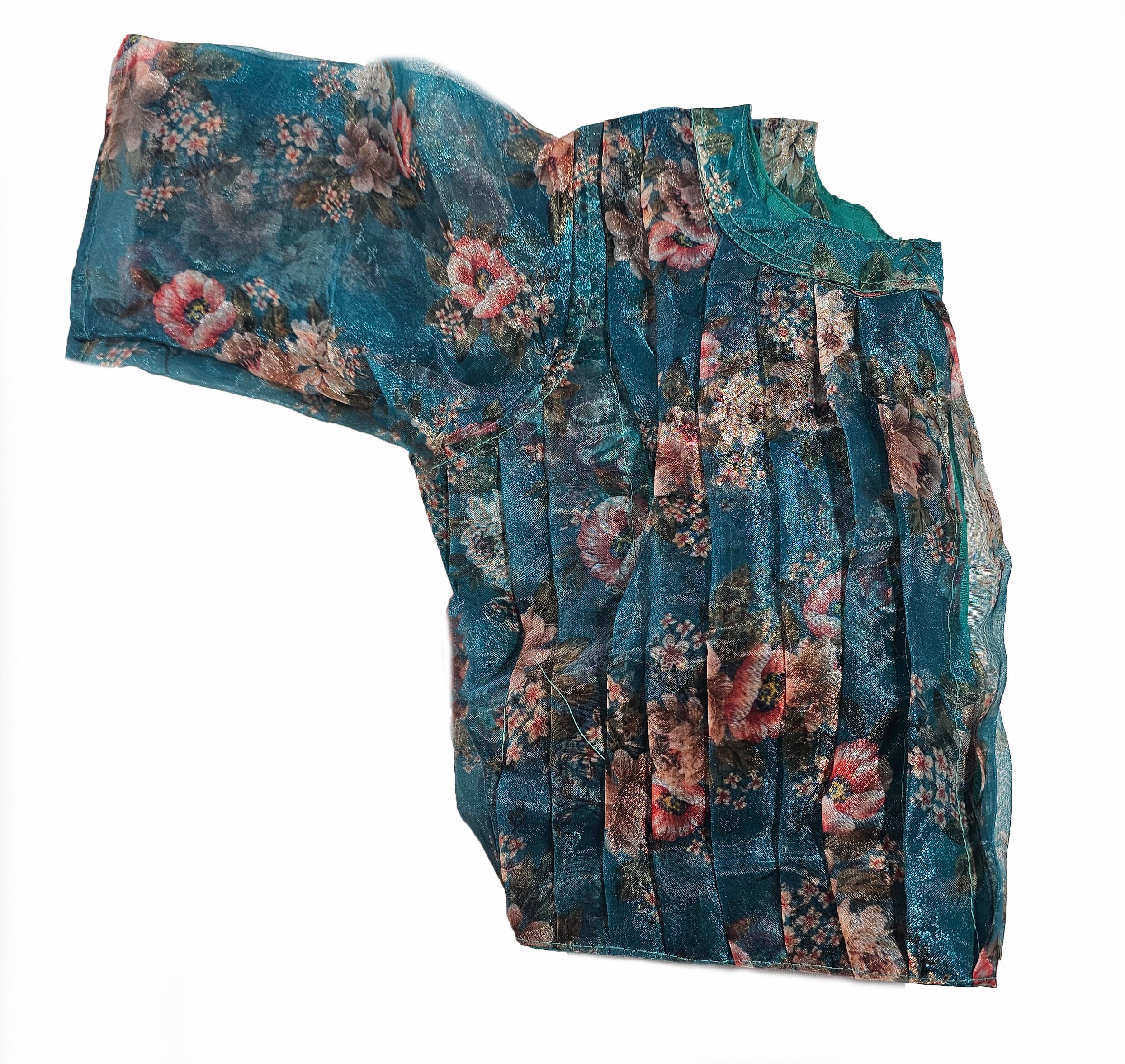 Floral Readymade Saree Blouse [Size 36]