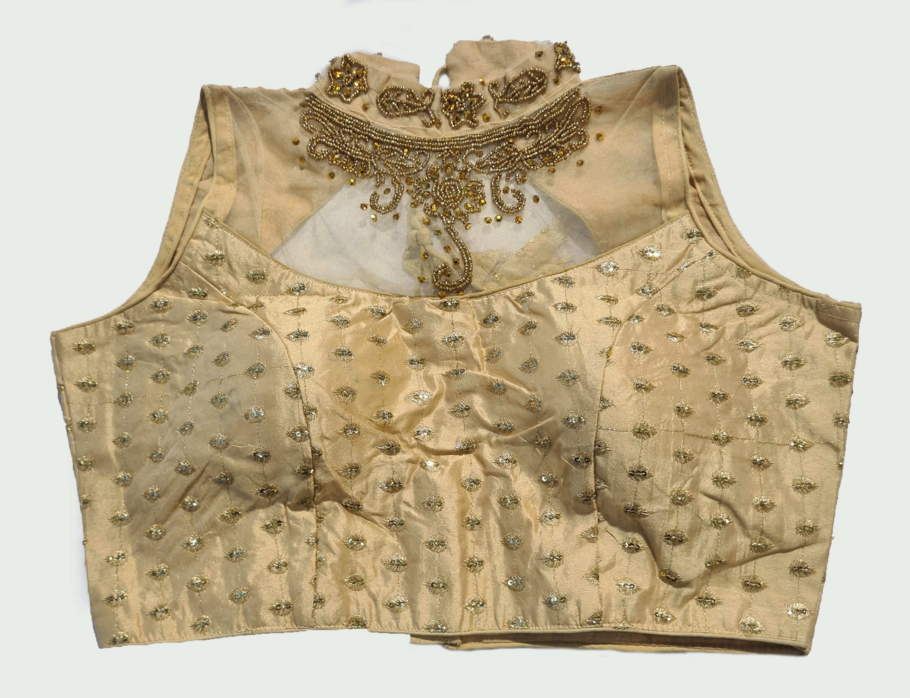 Embroidery And Aari Neck Work Readymade Saree Blouse [Size 36]