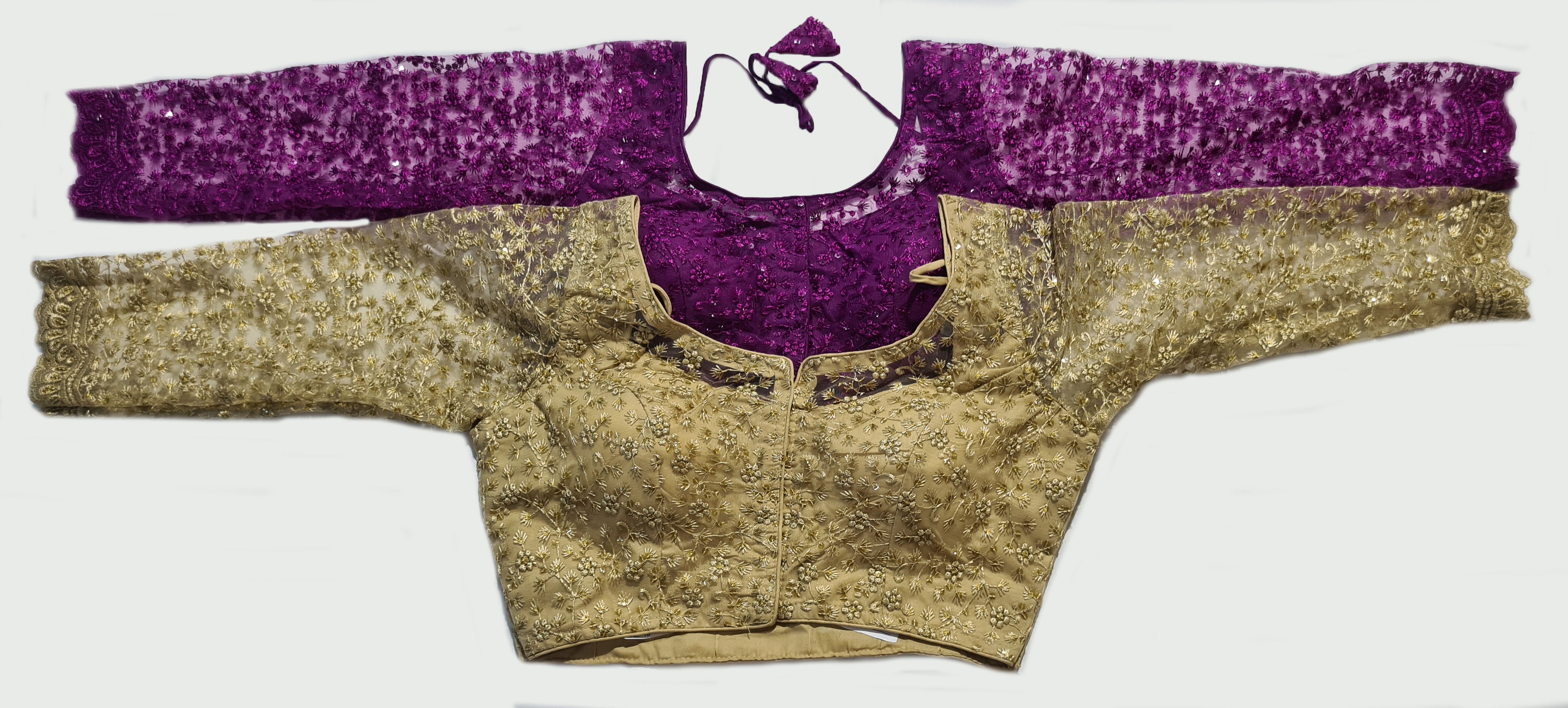 Georgette Net Readymade Saree Blouse [Size 38]