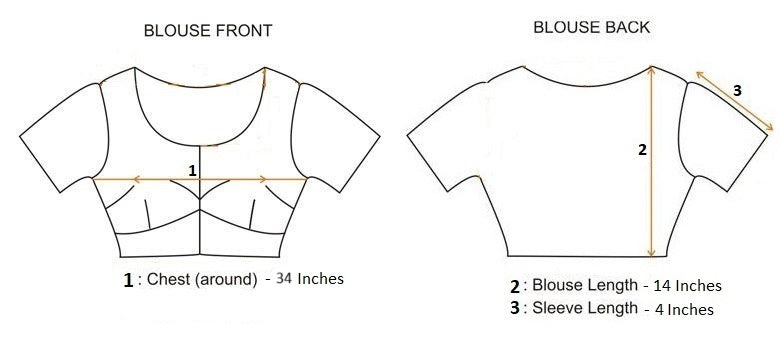 Embroidery Work Readymade Saree Blouse [Size 34 - 38]