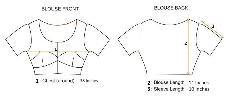 Embroidery Readymade Saree Blouse [Size 36-38]