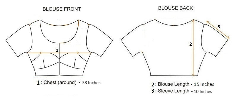 Designer Shimmer Readymade Saree Blouse [Size 36-38]