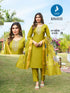 Kaya Presents Basanti Mul Chanderi Readymade Pant Style Suits Collections