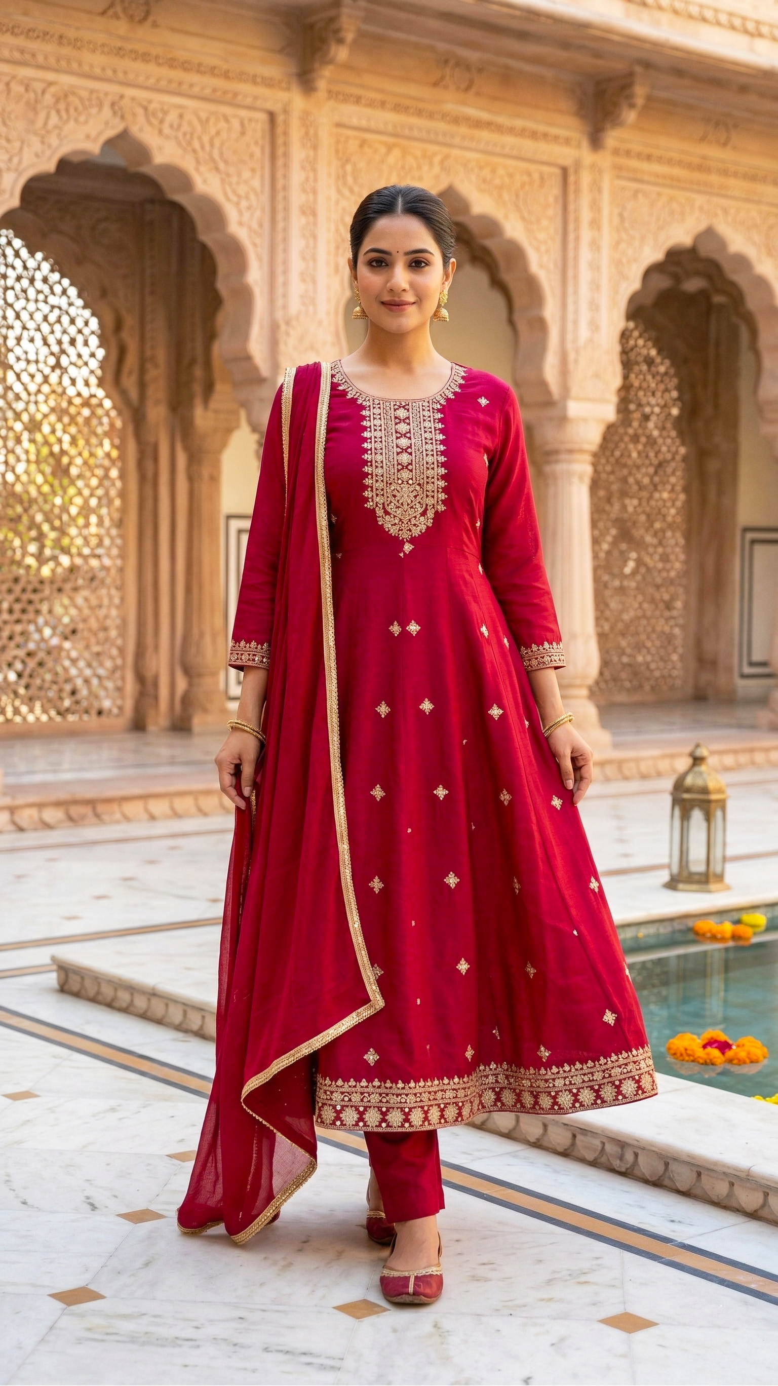 Kaya Presents Teena Vichitra Silk Kurti Pant And Dupatta Set Collections