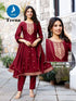 Kaya Presents Teena Vichitra Silk Kurti Pant And Dupatta Set Collections