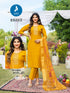 Kaya Presents Basanti Mul Chanderi Readymade Pant Style Suits Collections