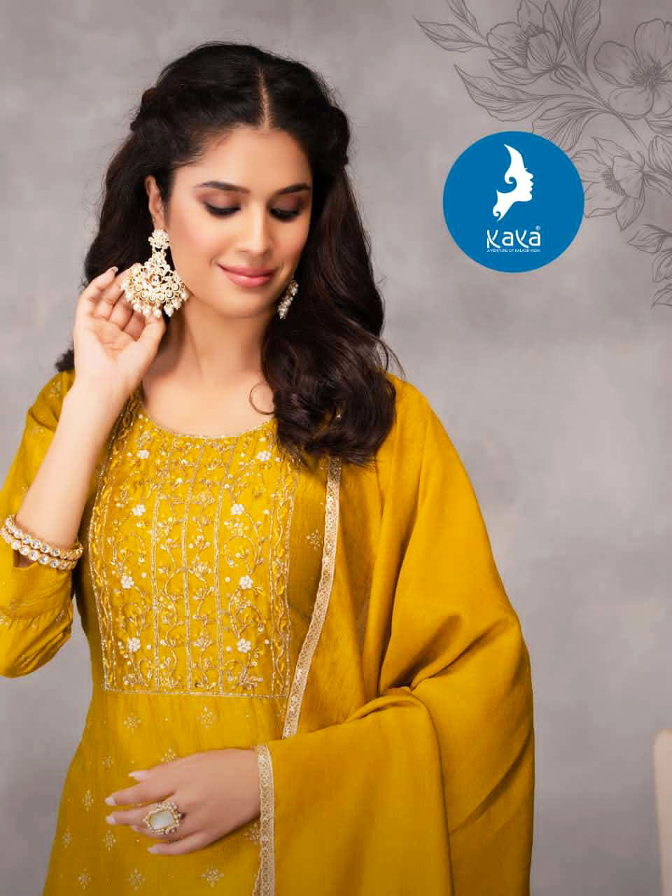 Kaya Presents Manya Readymade Fancy Wear Kurti Pant And Dupatta Set Collections