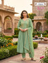 Adara Presents Kriti Rayon Silk With Embroidery Work Kurti Pant and Dupatta Collections