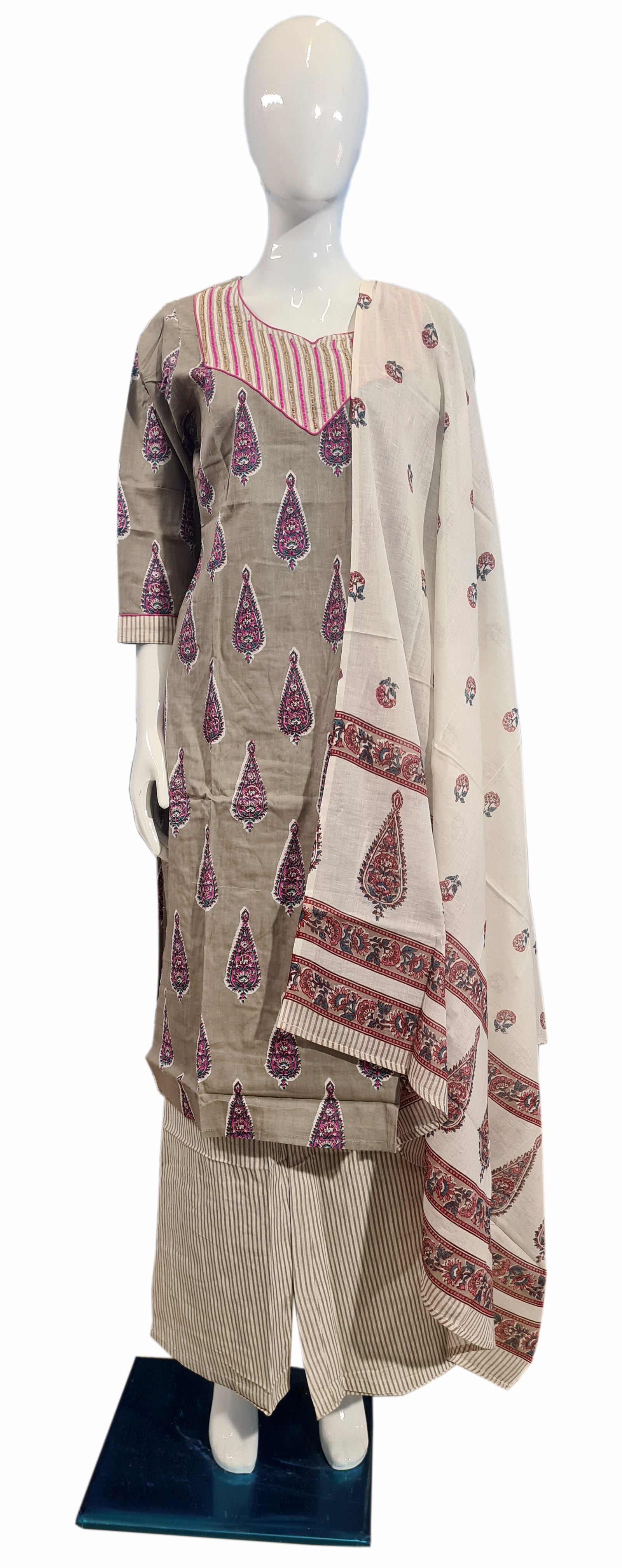 Cotton Fancy Dress Top with Pant and Dupatta Collection