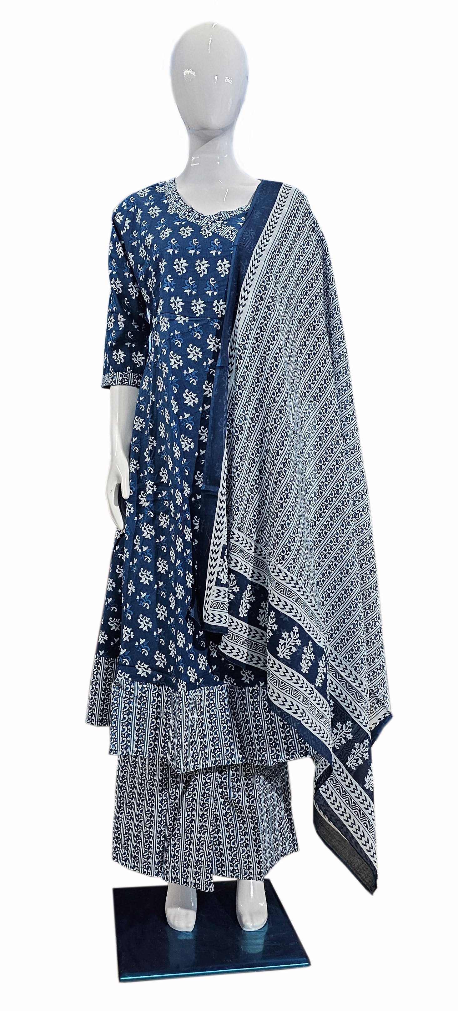 Cotton Fancy Dress Top with Pant and Dupatta Collection