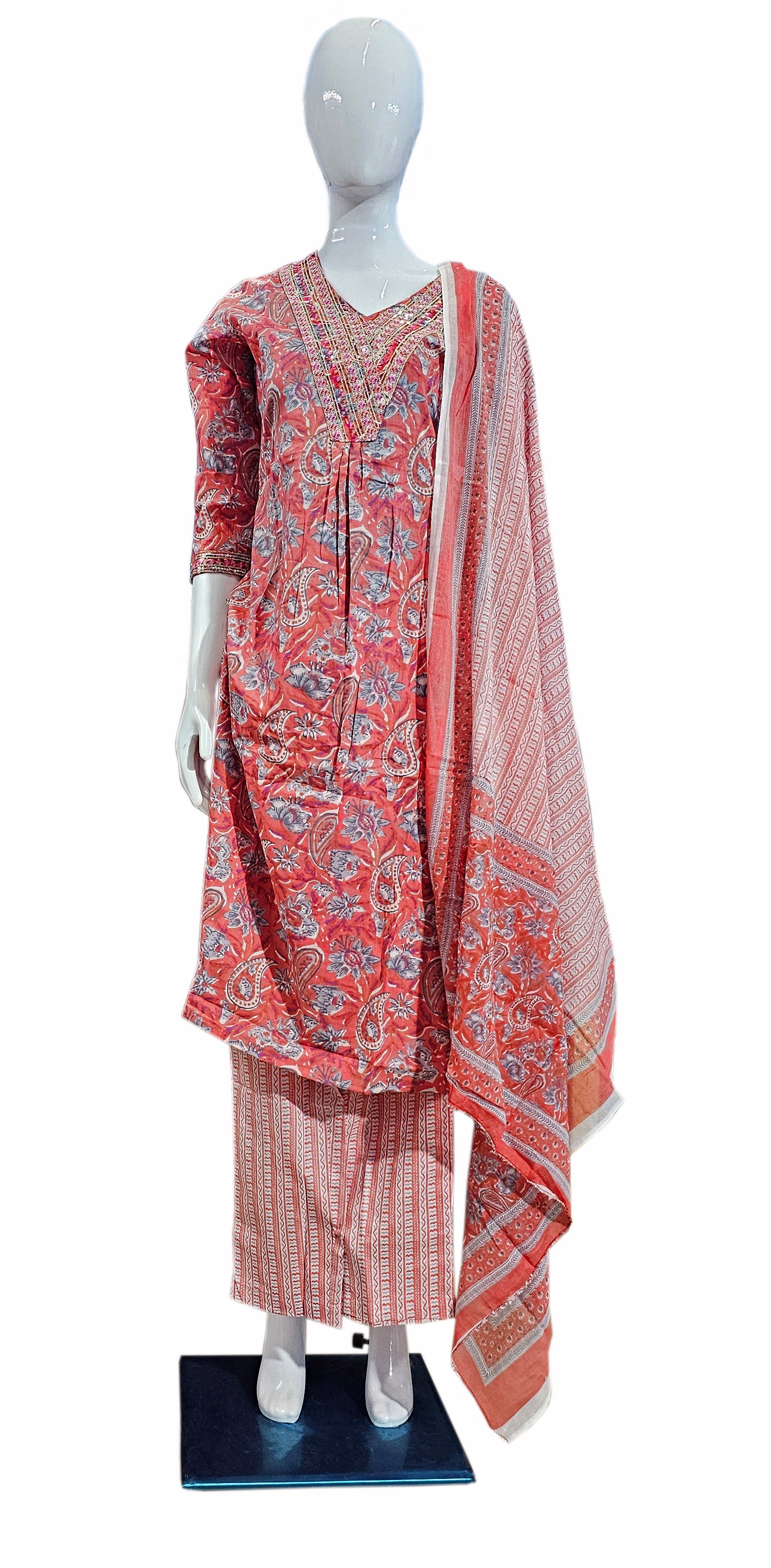 Cotton Fancy Dress Top with Pant and Dupatta Collection