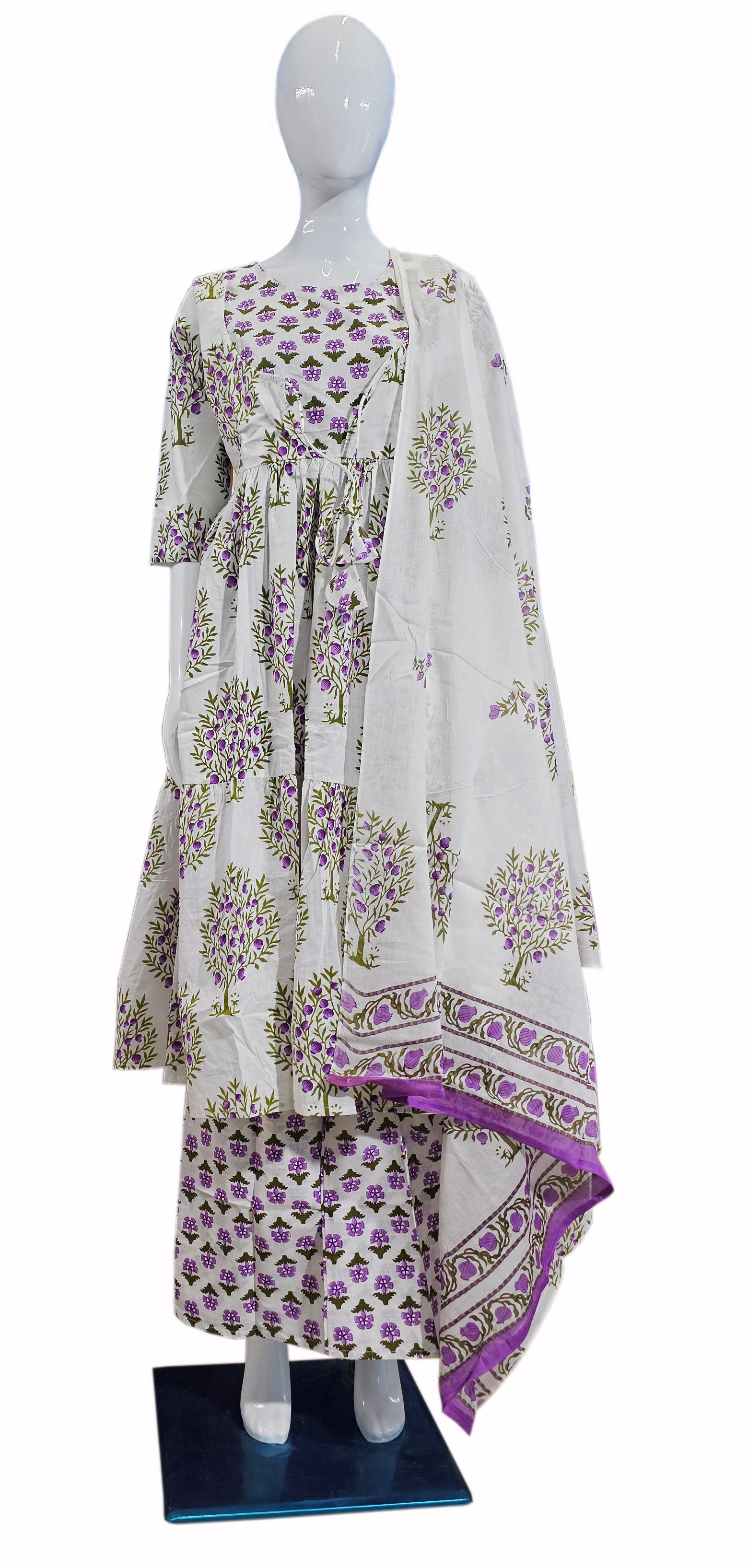 Cotton Fancy Dress Top with Pant and Dupatta Collection