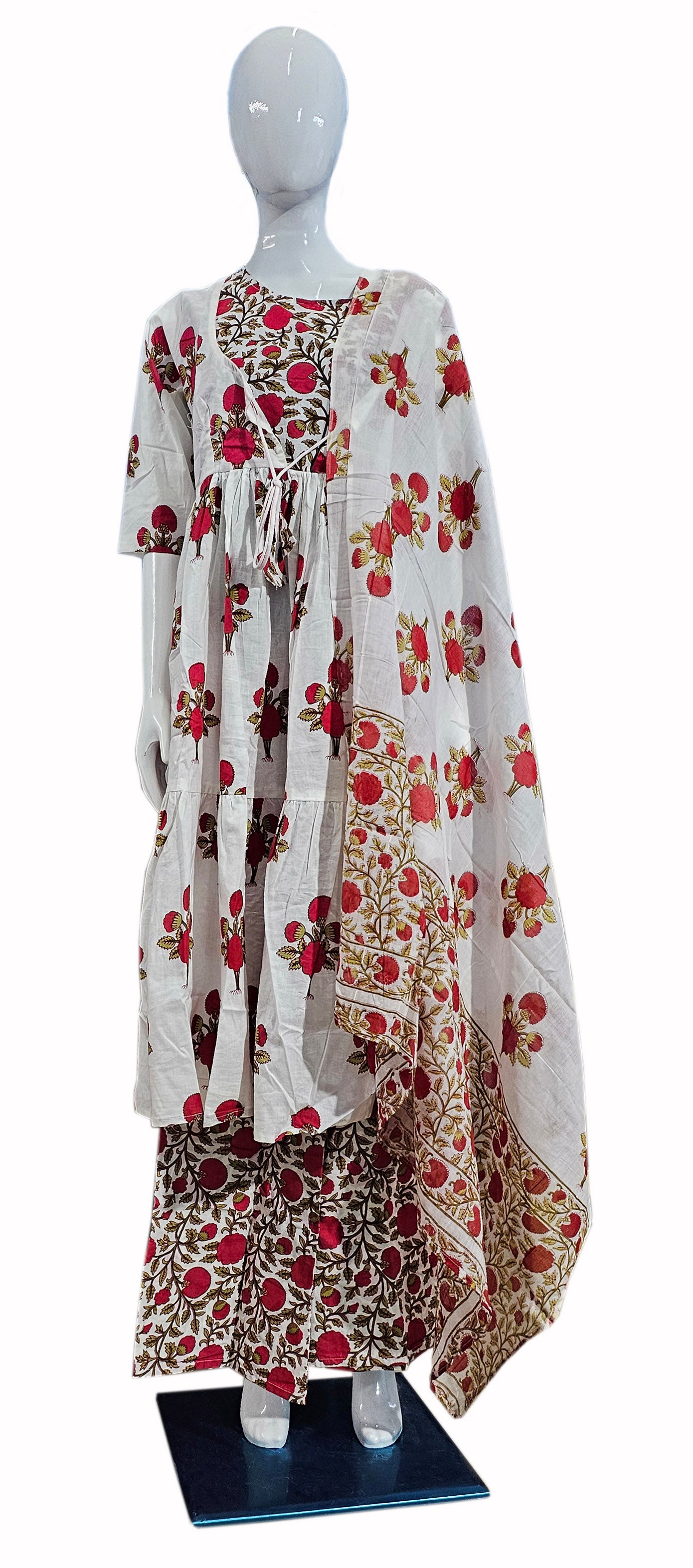 Cotton Fancy Dress Top with Pant and Dupatta Collection