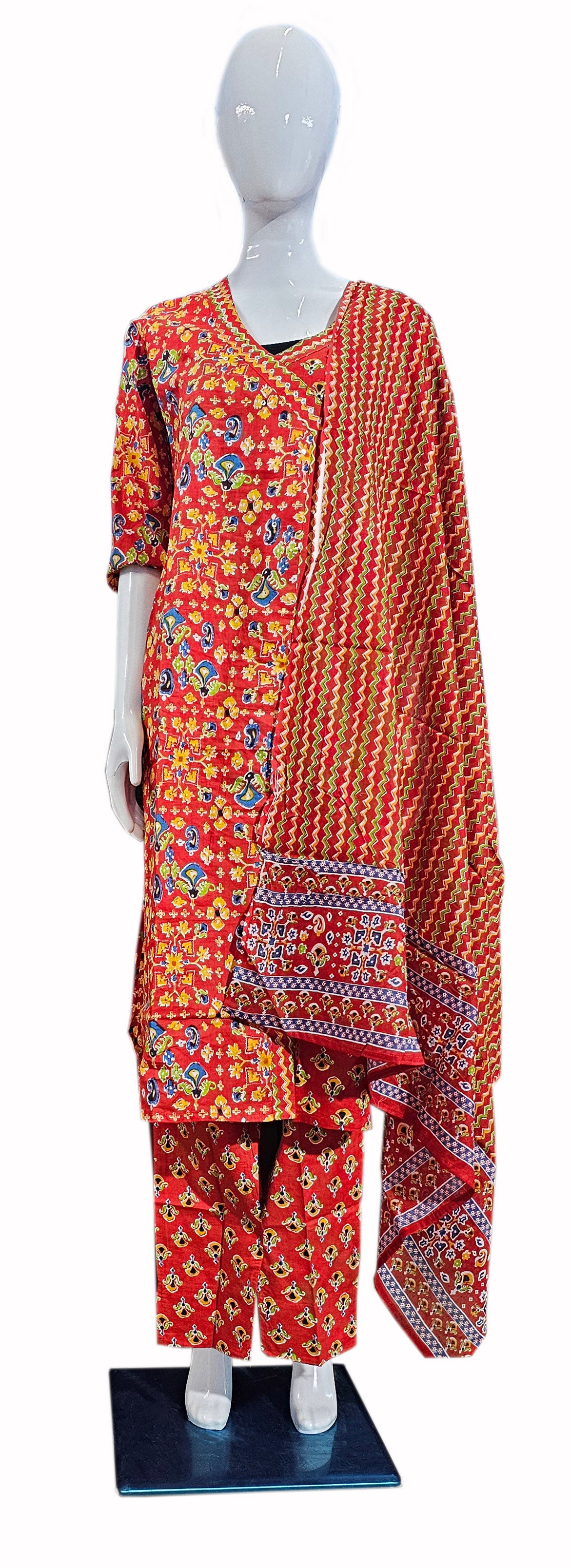 Cotton Fancy Dress Top with Pant and Dupatta Collection