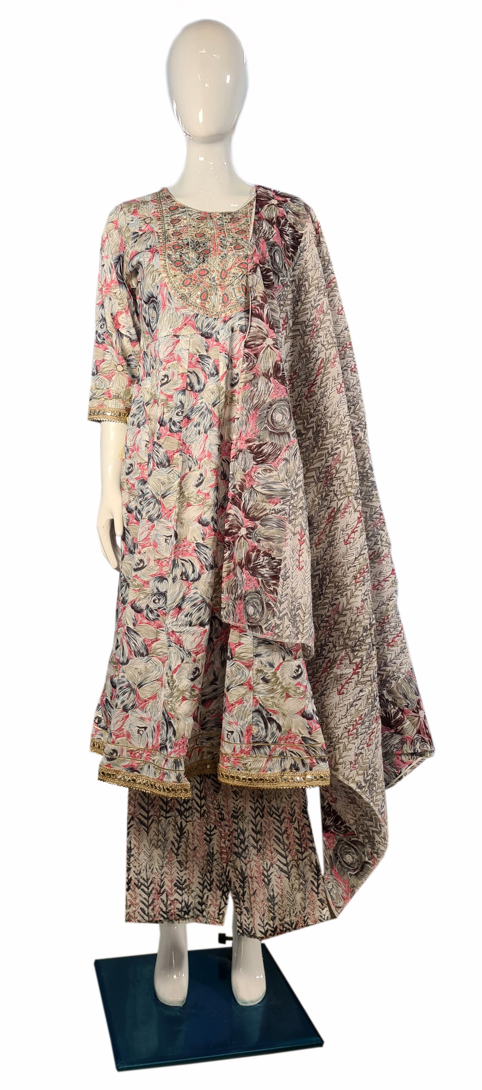 Cotton Fancy Dress Top with Pant and Dupatta Collection