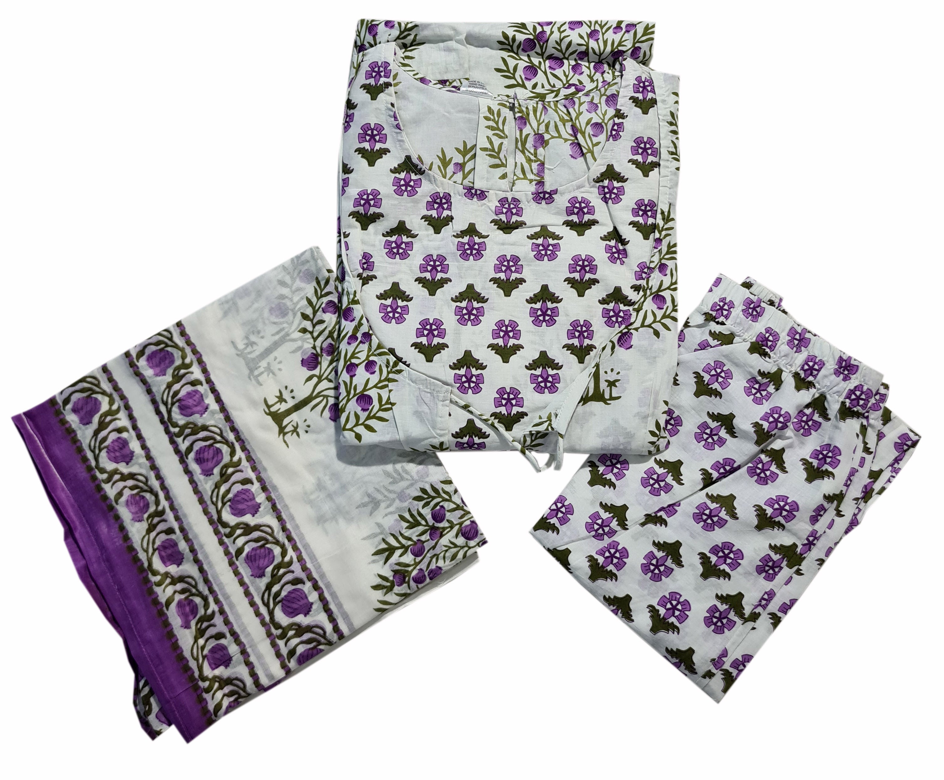 Cotton Fancy Dress Top with Pant and Dupatta Collection